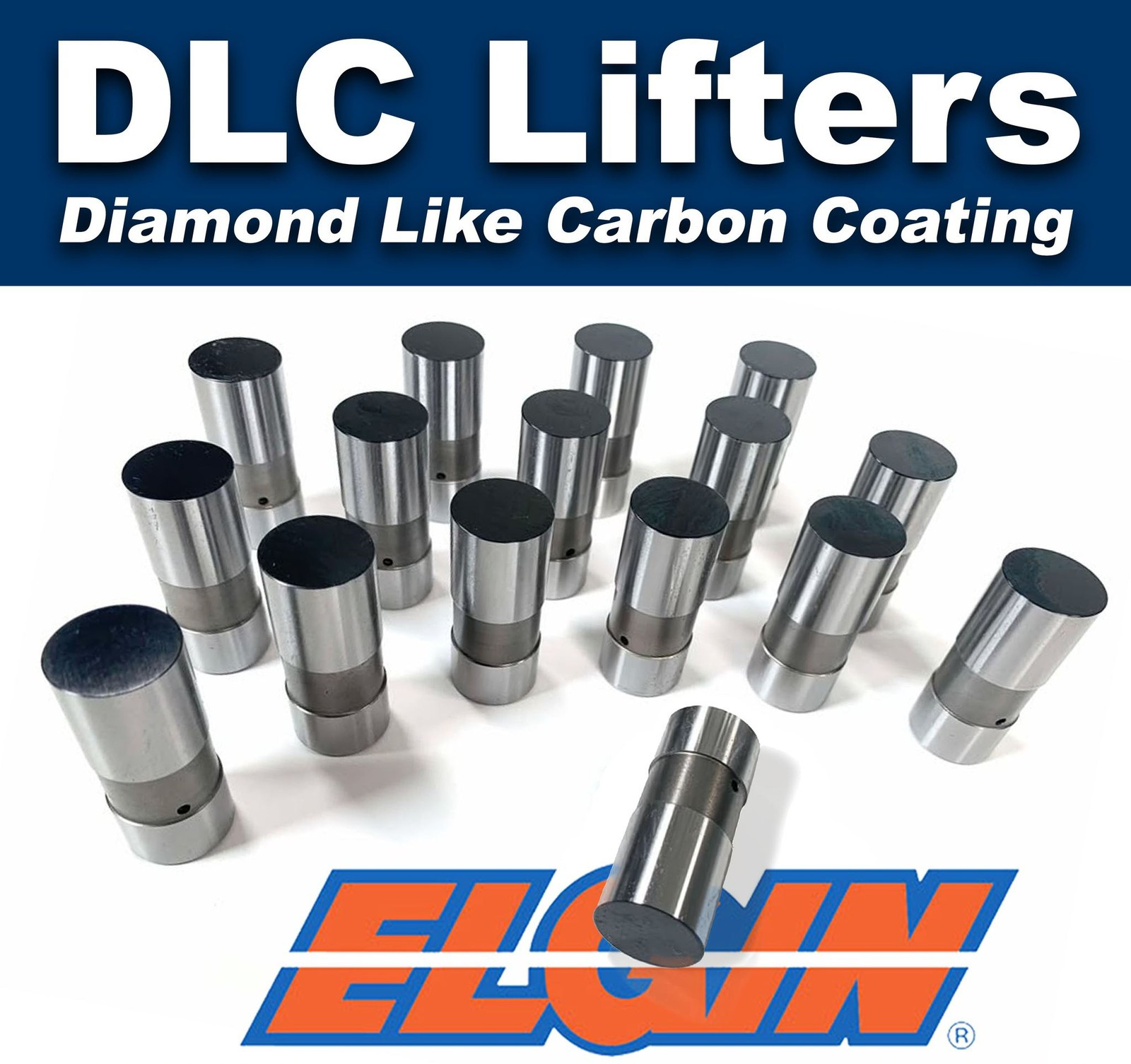 Elgin HL-1817DCS Diamond Like Coated Face Hydraulic Lifters For Chevy