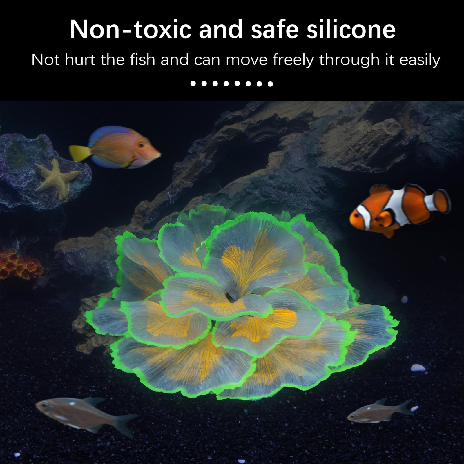 Fish Tank Decorations Glowing Flower Aquarium Decorations Aquatic Plants Bett...