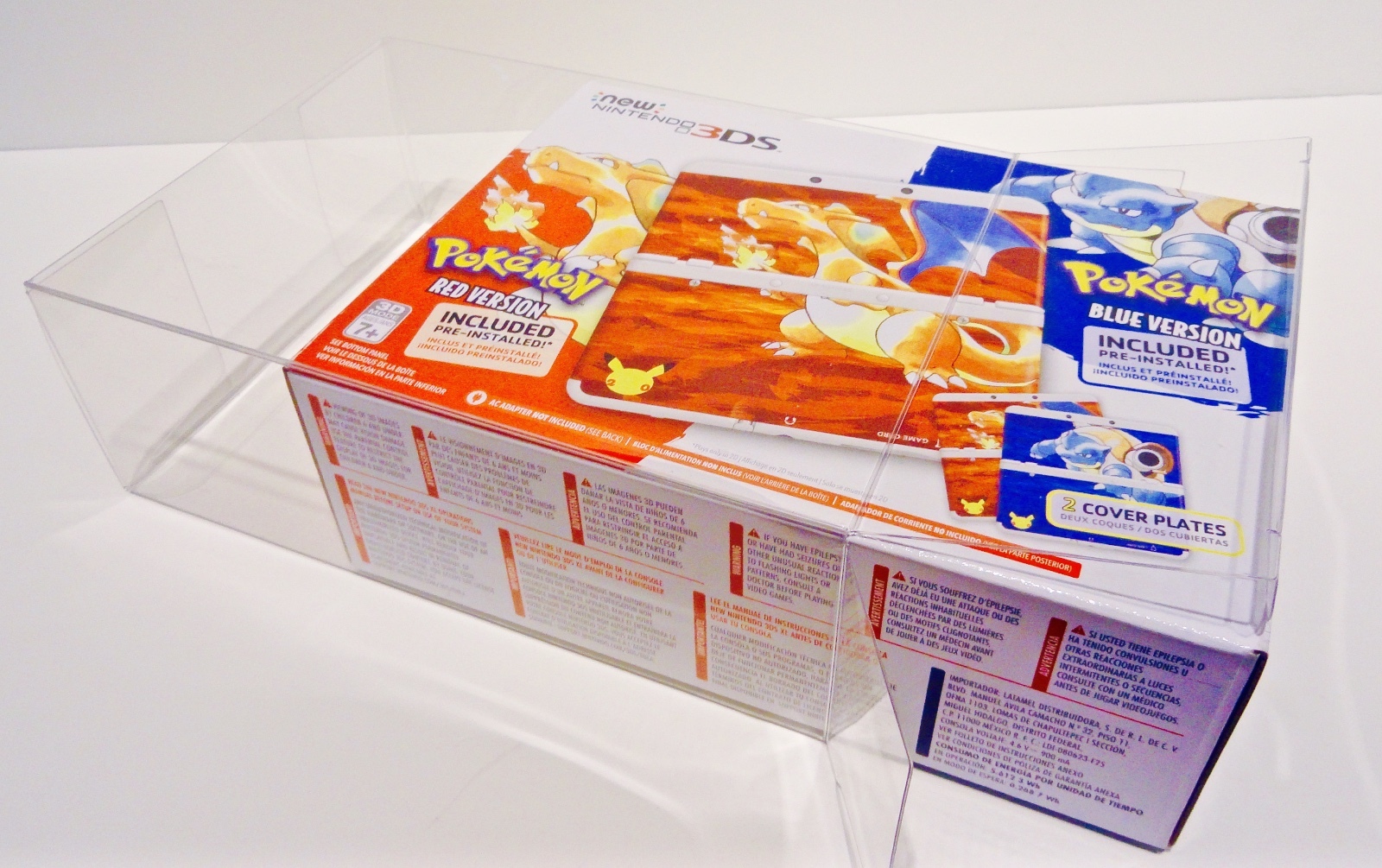 1 Box Protector For POKEMON NINTENDO 3DS 20th ANNIVERSARY Clear Display Case