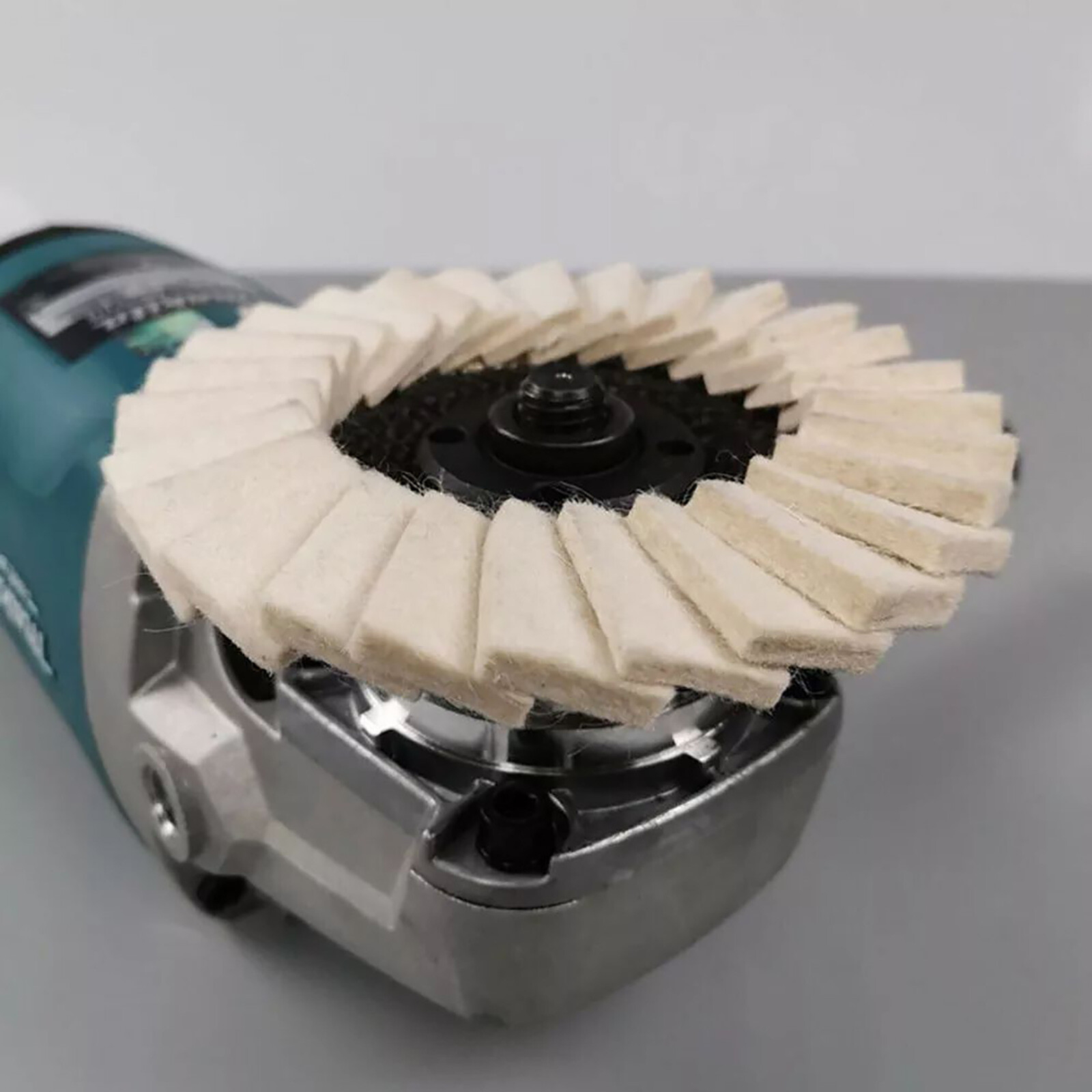 2Pcs 115MM Wool Felt Flap Disc Finishing Wheel Buffing Pads For Angle Grinder