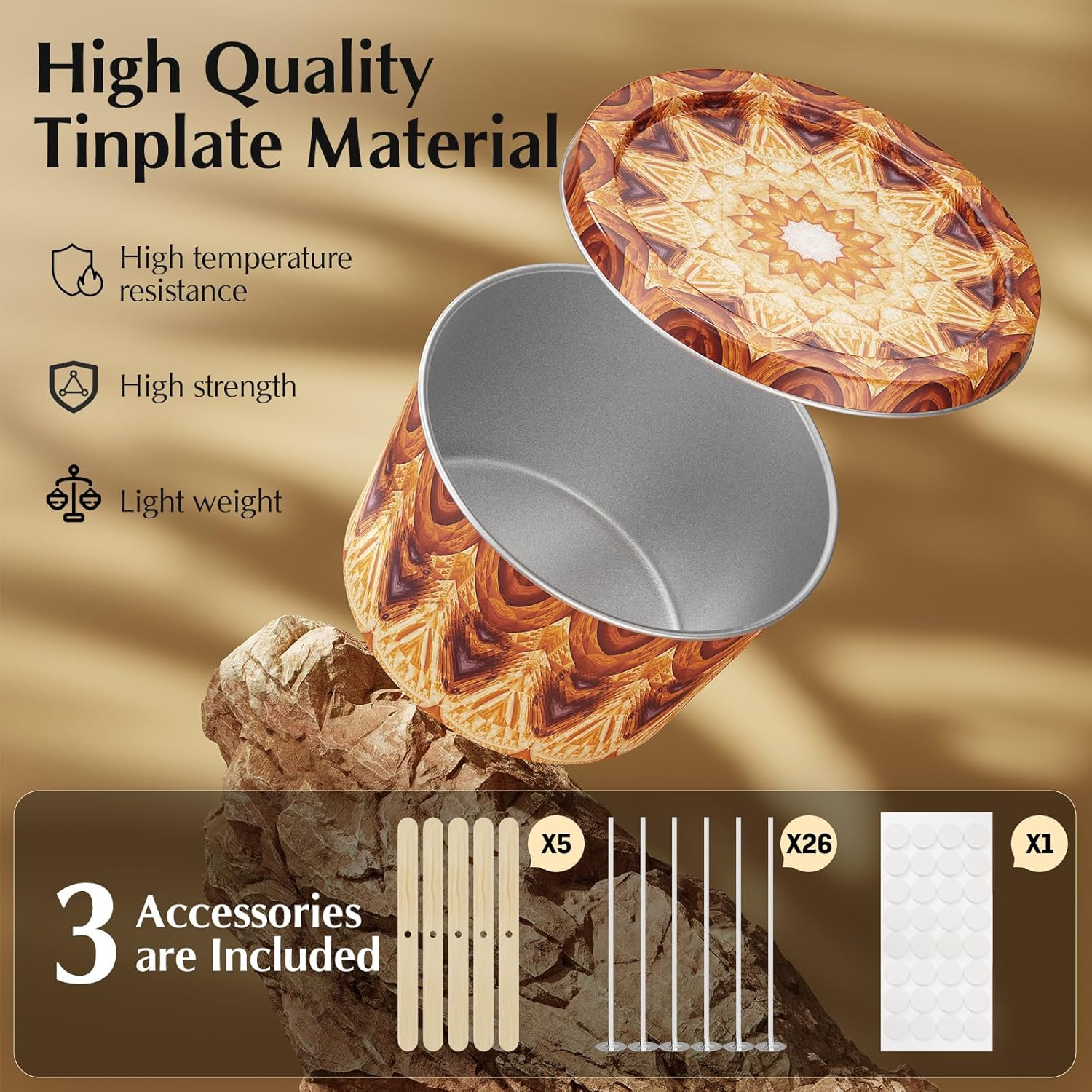 24 Pack Empty Candle Tins 2.2 Oz Metal Containers with Lids for Candle Making