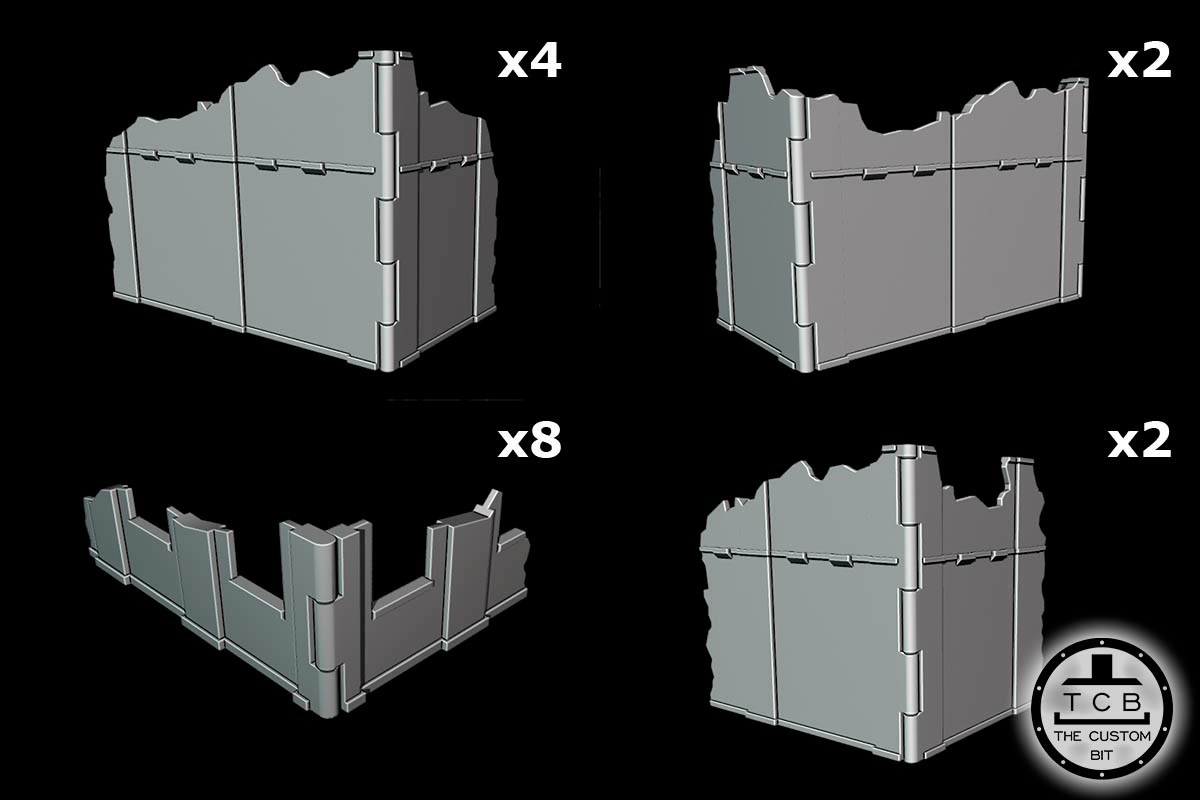 3D Terrain Set - Foldable - Chapter Approved 2025 Tournament Ready