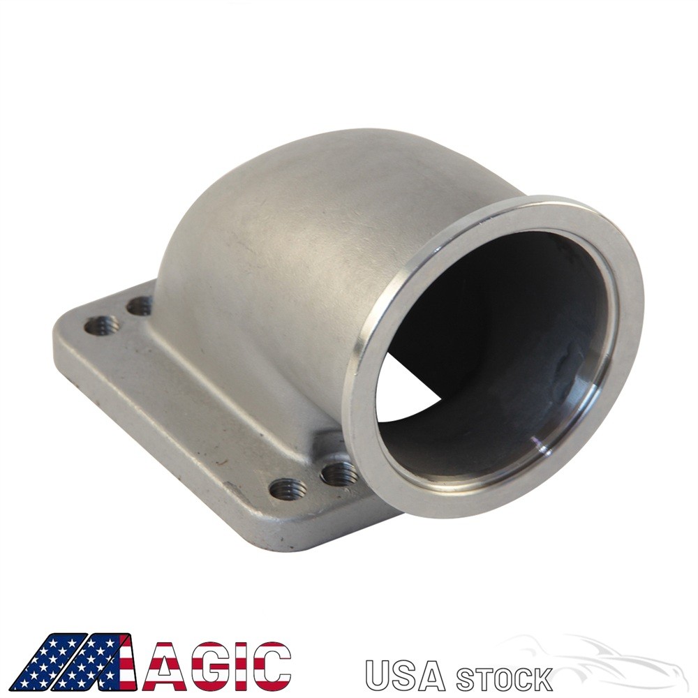 2.5" 63mm Vband 90 Degree Steel Cast Elbow Adapter Flange For T3 T4 Turbo SL