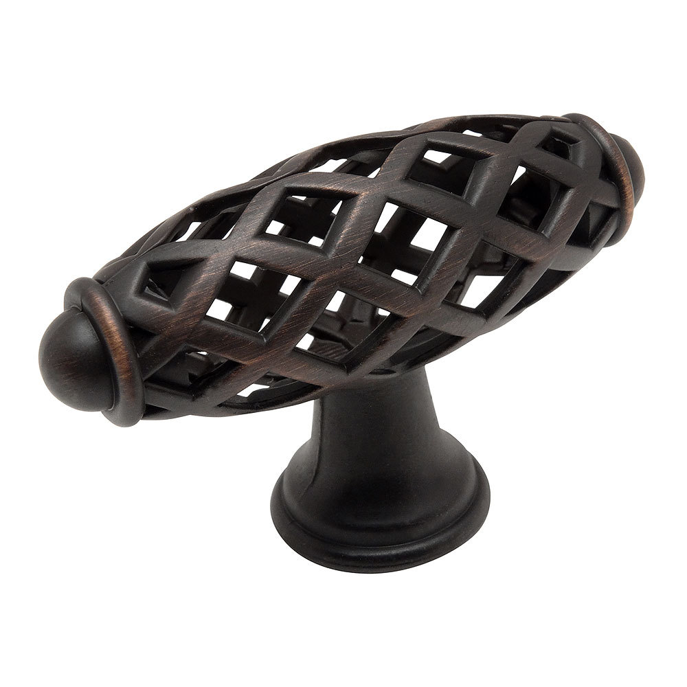 Cosmas Cabinet Hardware Oil Rubbed Bronze Birdcage Knobs #1749ORB