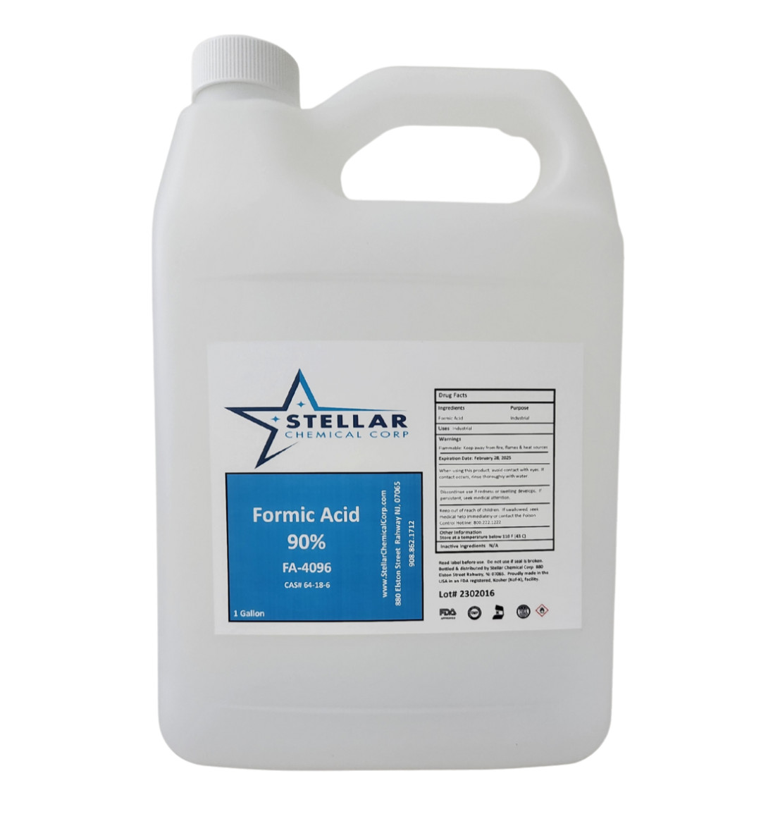 Formic 90% ~~ Stellar Chemical Corp ~~  4 Gallons