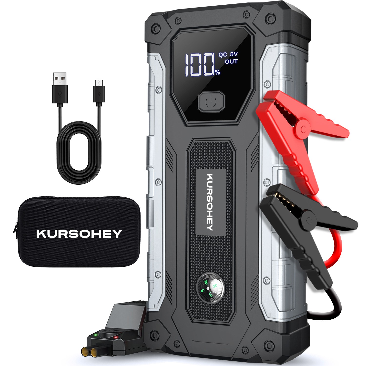 Car Jump Starter 3000A Jump Starter Battery Pack for Up to9.0L Gas7.0L Diesel