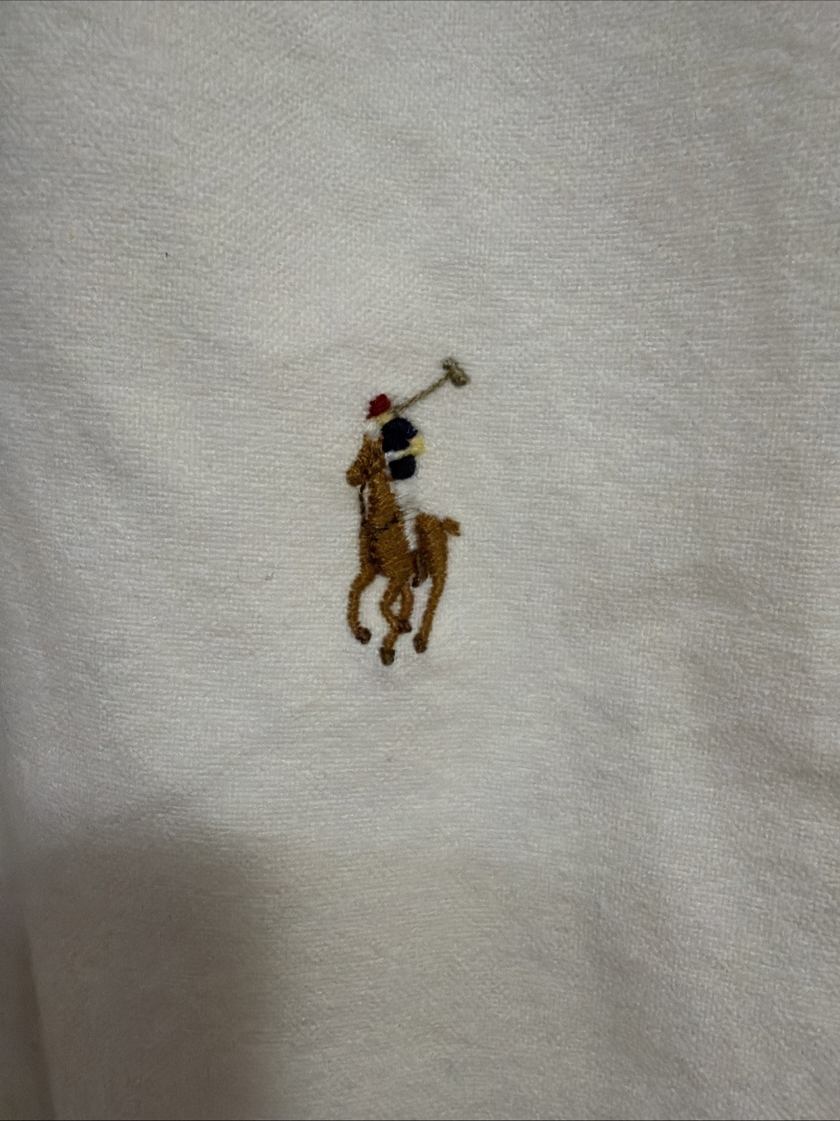 RALPH LAUREN White Button Down Shirt Classic Fit Oxford Sz Large