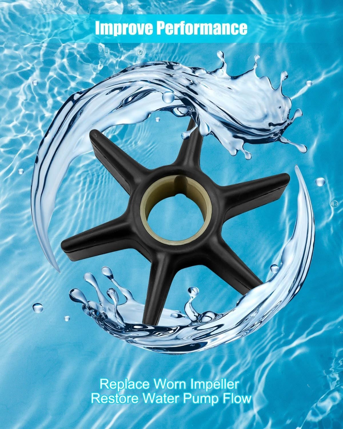 Water Pump Impeller for Mercury Mariner Outboards Replace 47-8M0100526 8M0100526