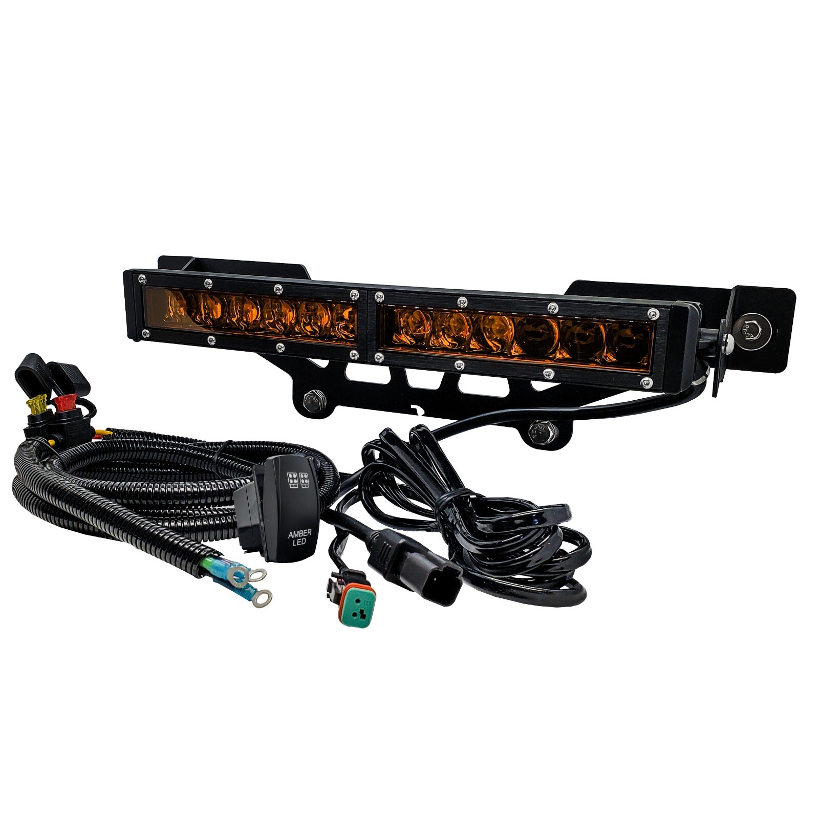 Shock Tower Amber LED Light Bar Kit Plug & Play Harness Can-Am X3 Max RS Turbo