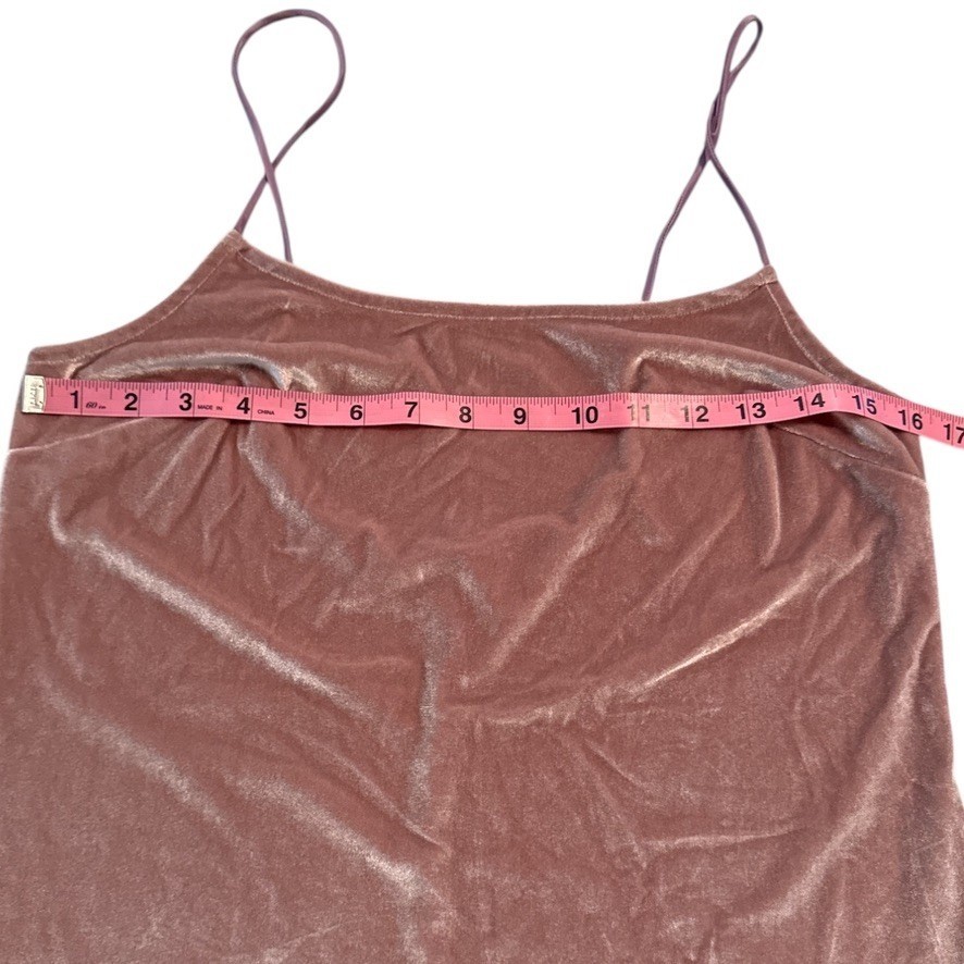 Free People Intimately Velvet Cami Top Rose Boho M Glam Layering Y2K Style