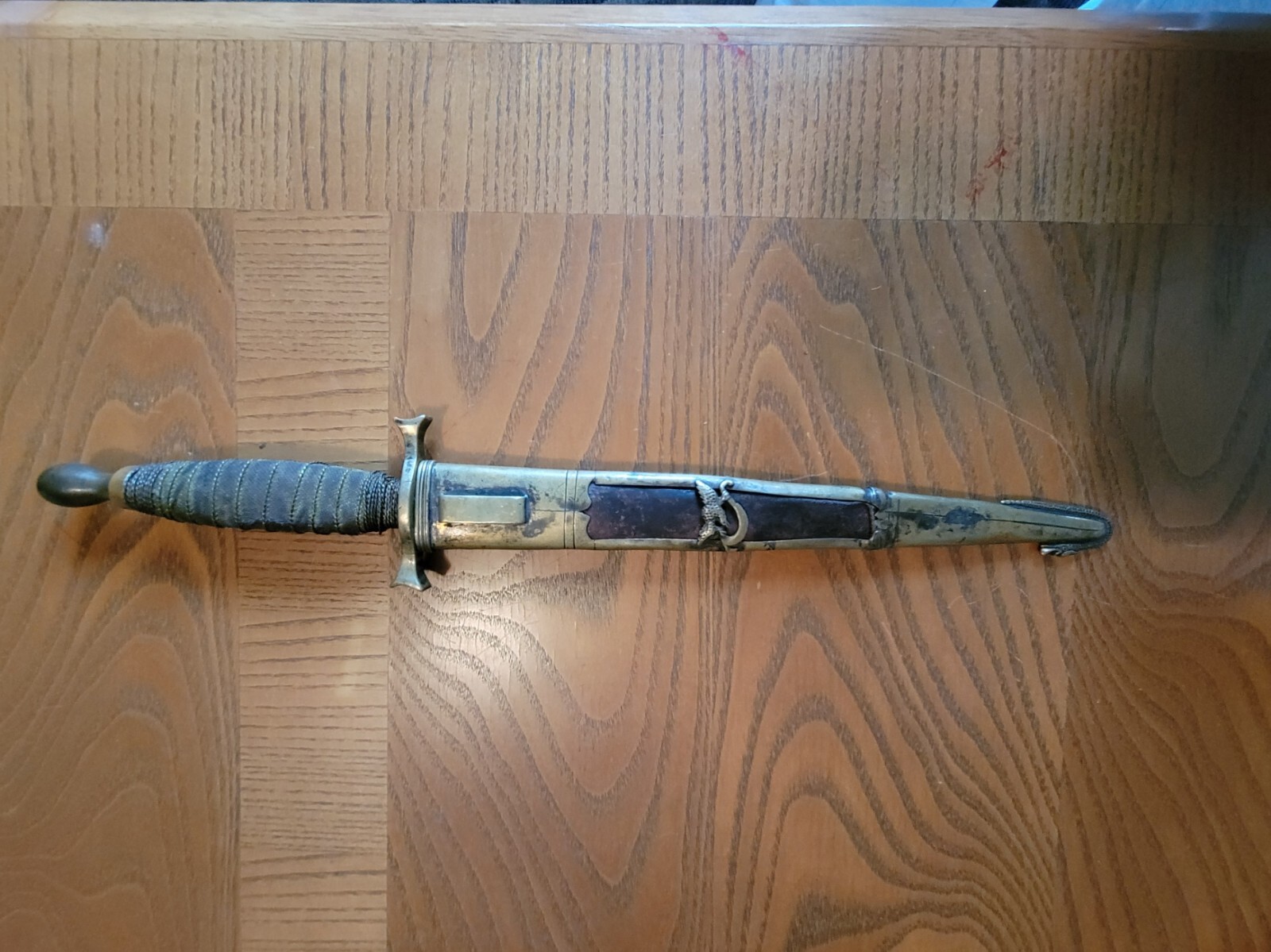 Civil War Officer's Dagger with Sheath Used Free Shipping