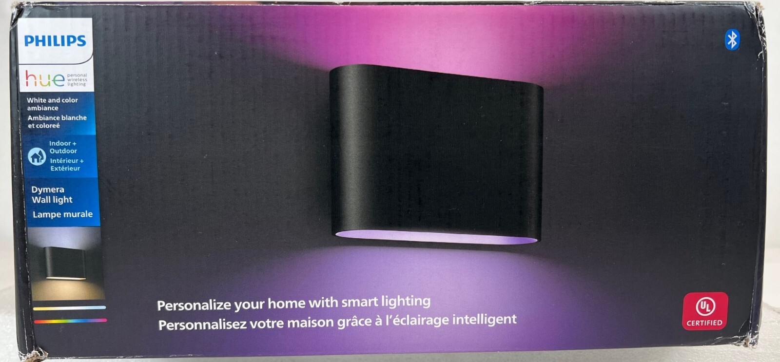 Philips Hue Dymera Smart Indoor and Outdoor Wall Light-White and color light