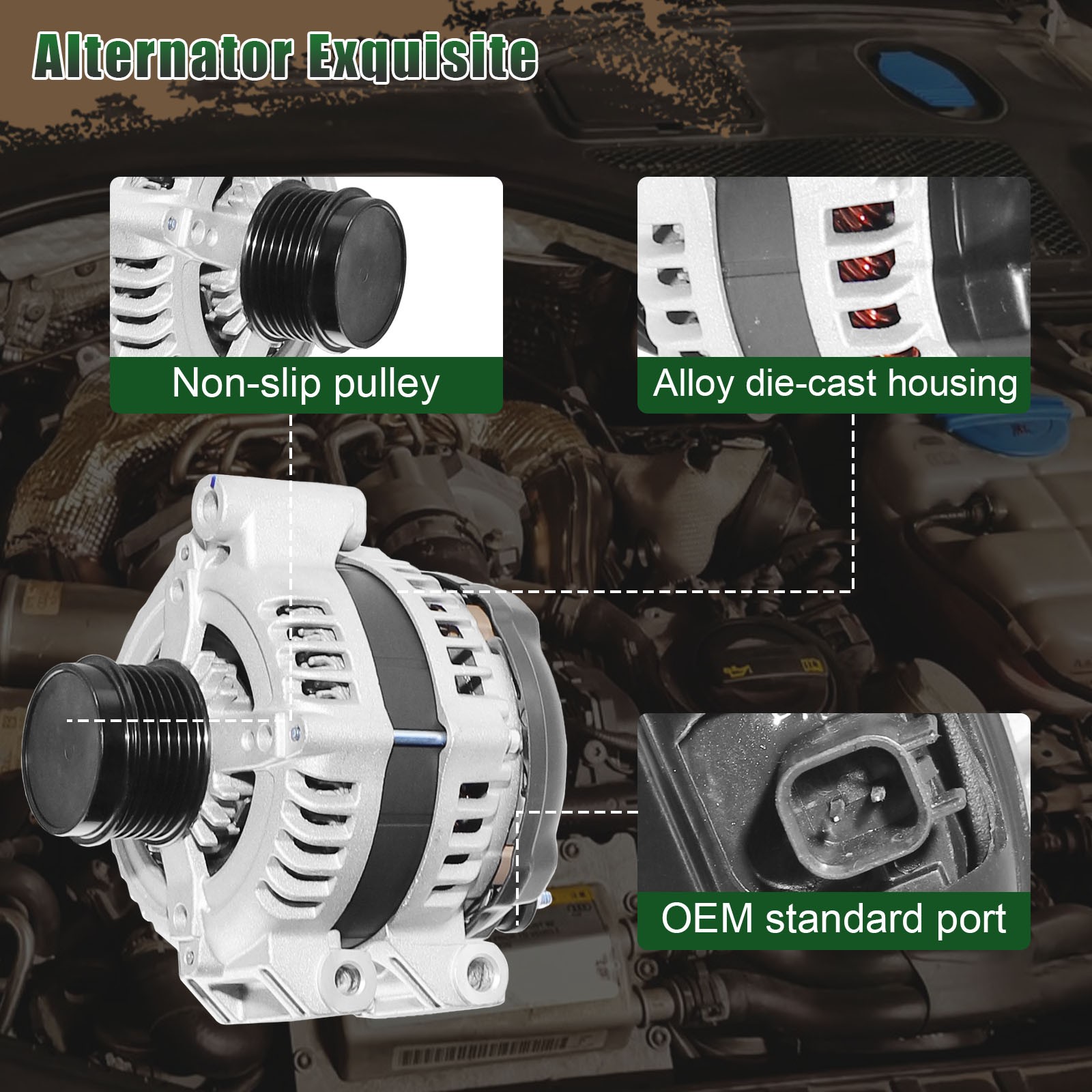 Alternator For Dodge Journey & Grand Caravan 3.6L 2011 2012 2013 2014 2015 2016