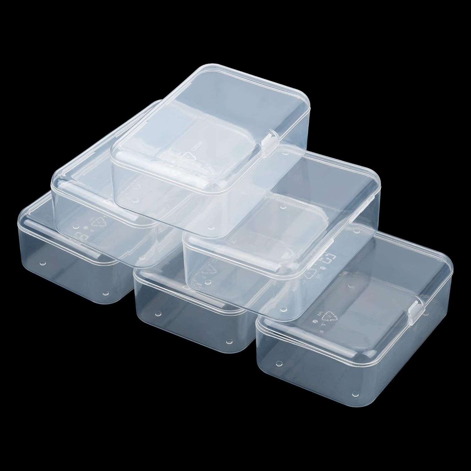 4PC Small Plastic Storage Container Box DIY Coins Screws Jewelry Travel Beads