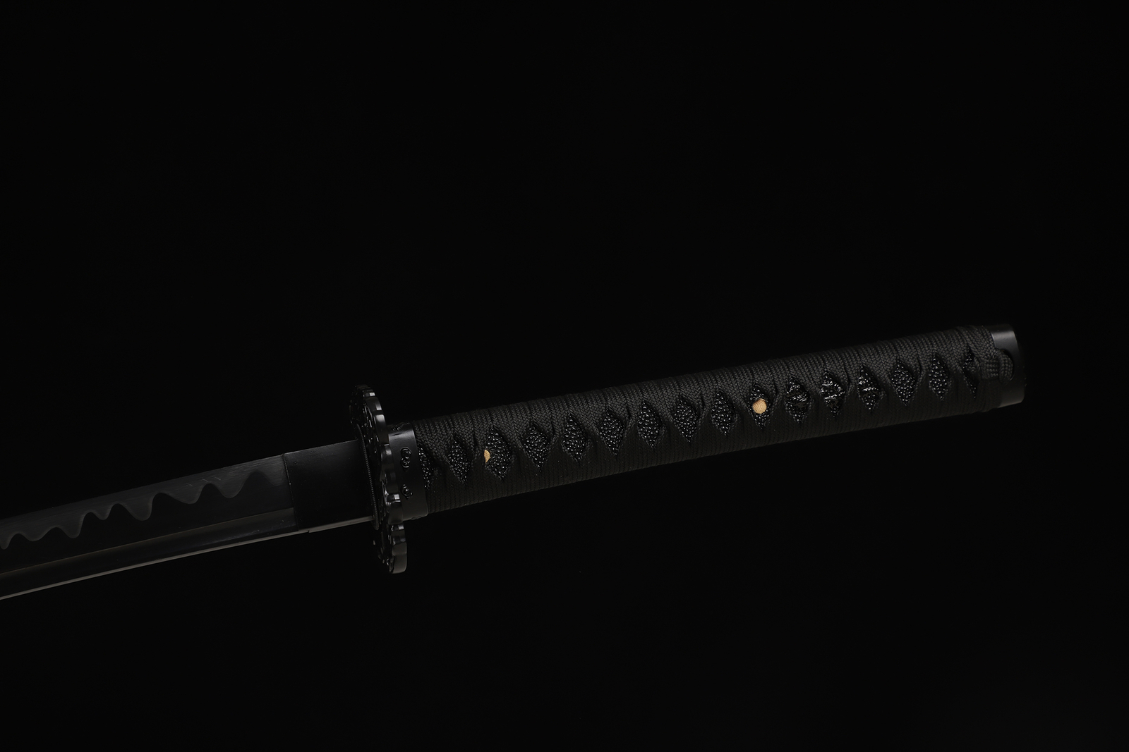 Sharp Full Tang Japanese Samurai Katana All Black Sword Battle Ready T10 Steel