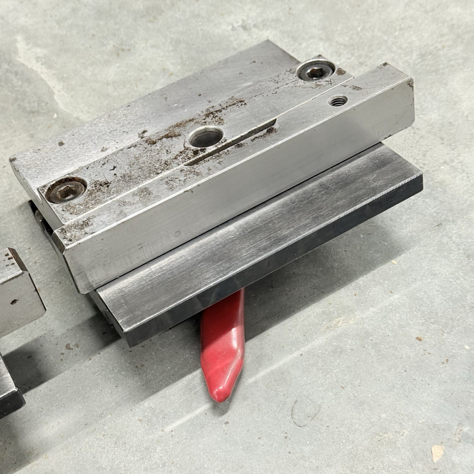 (2) Genuine Amada Single Slide Press Brake Quick Release Clamp Punch Holders
