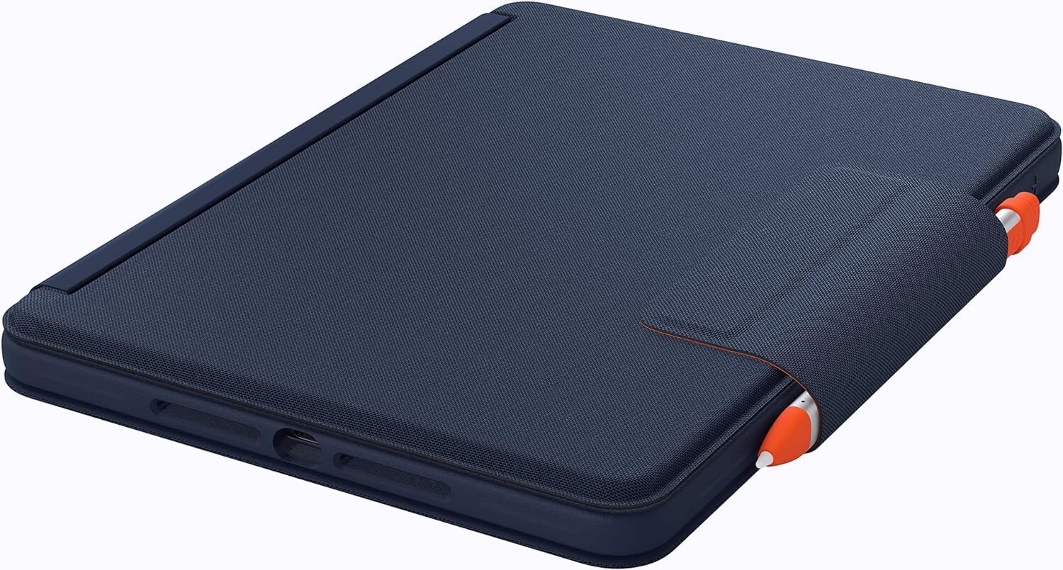 Logitech Rugged Combo iPad Case For iPad 7th 8th 9th GEN with Keyboard, Blue
