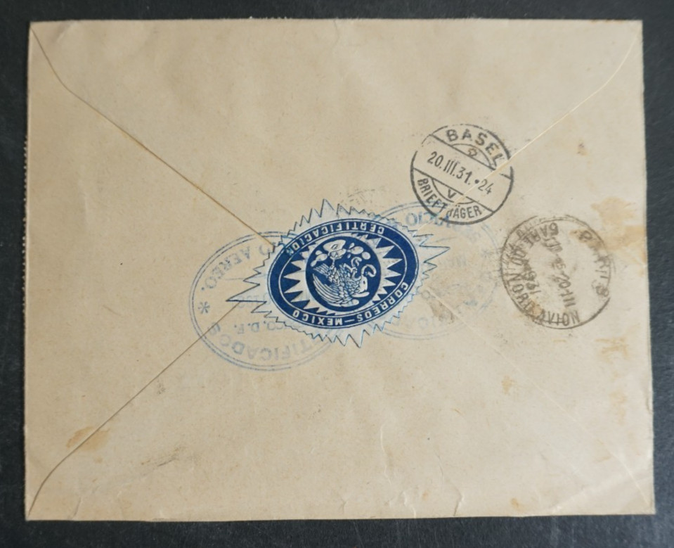 Stupendous 1931 Mexico Air Mail #C44 (2) on cover to Switzerland