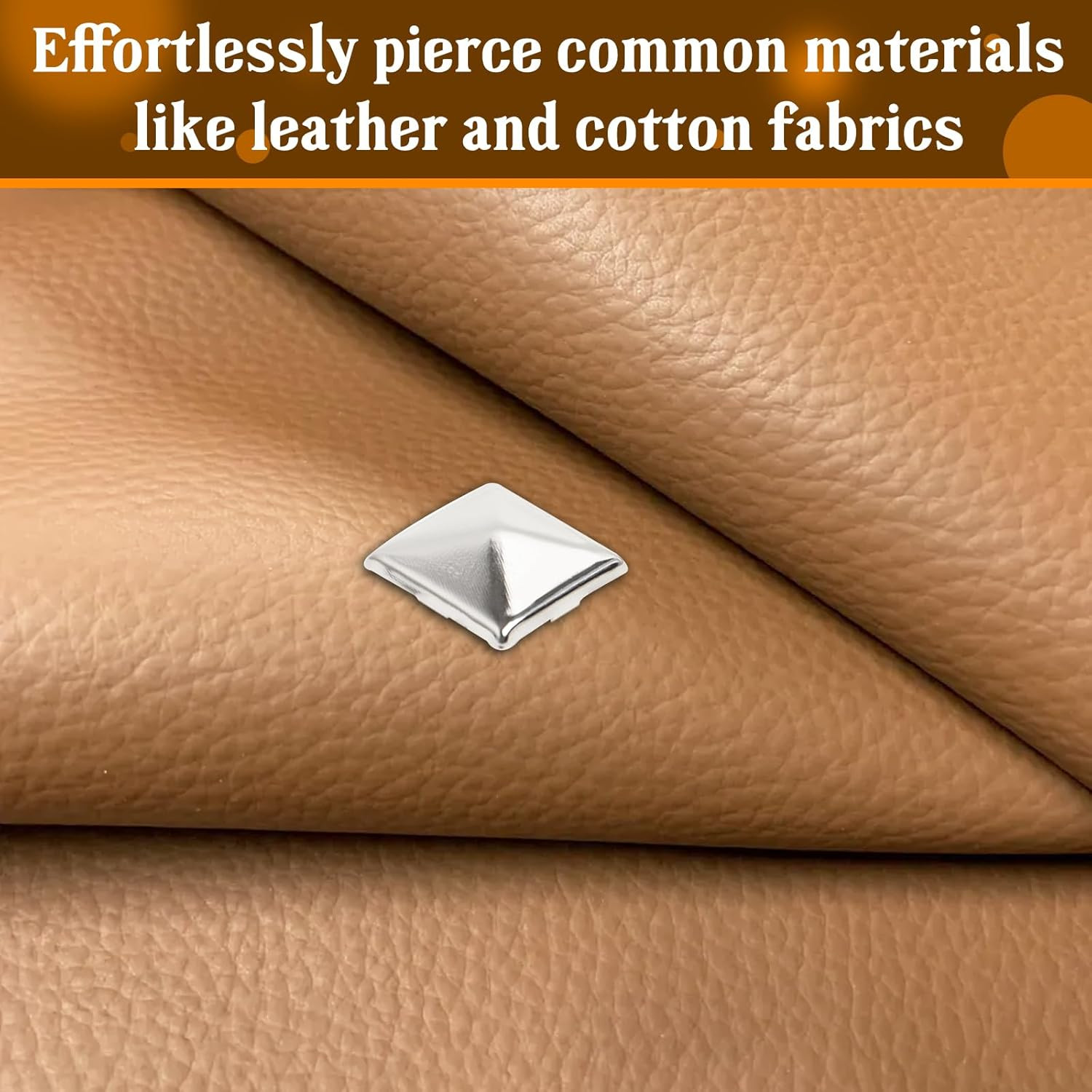 1000 Pcs 10mm Silver Pyramid Studs for Clothing and Leather Crafting