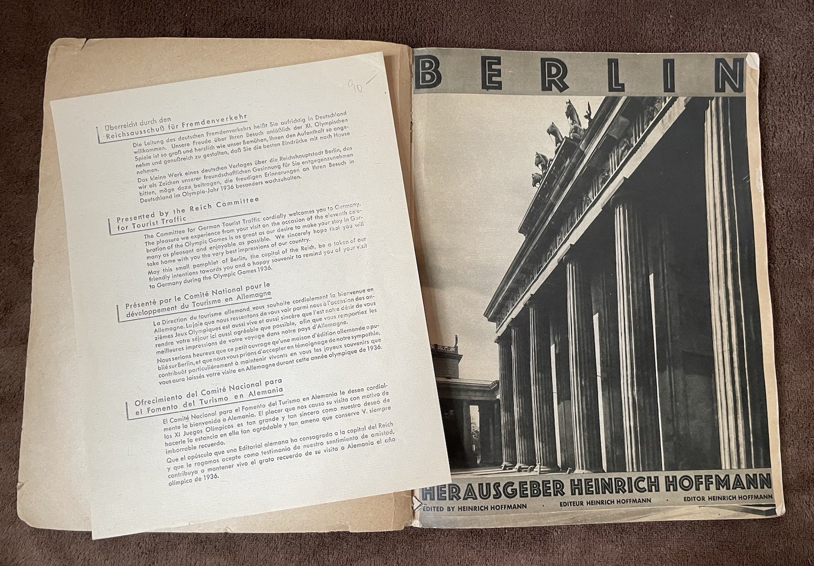 Original Heinrich Hoffman 1936 Berlin Olympics Photo Book - Nazi Party Leaders