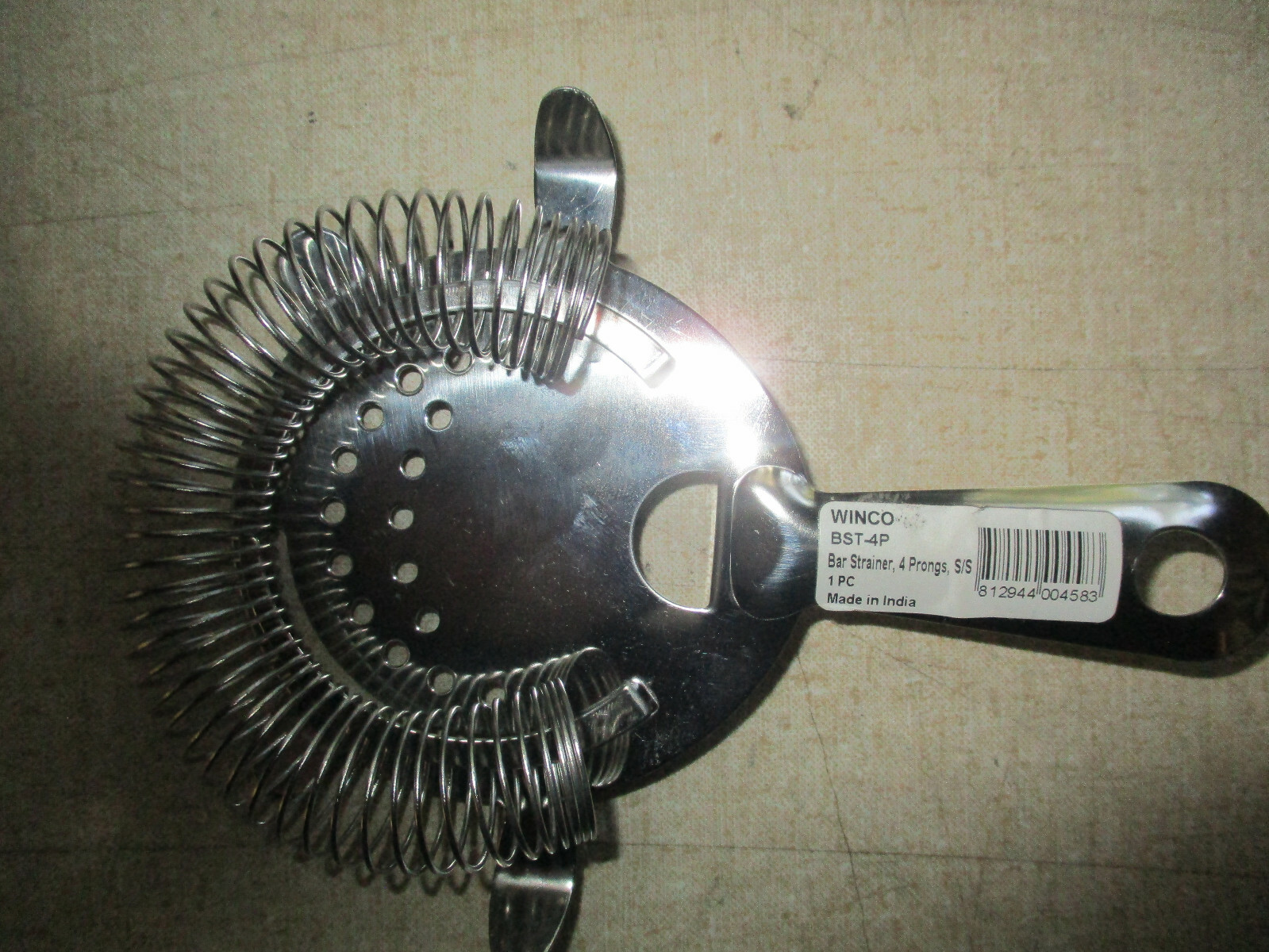 CASE OF 12 NEW Winco BST-4P 4-Prongs Stainless Steel Bar Strainer UL10