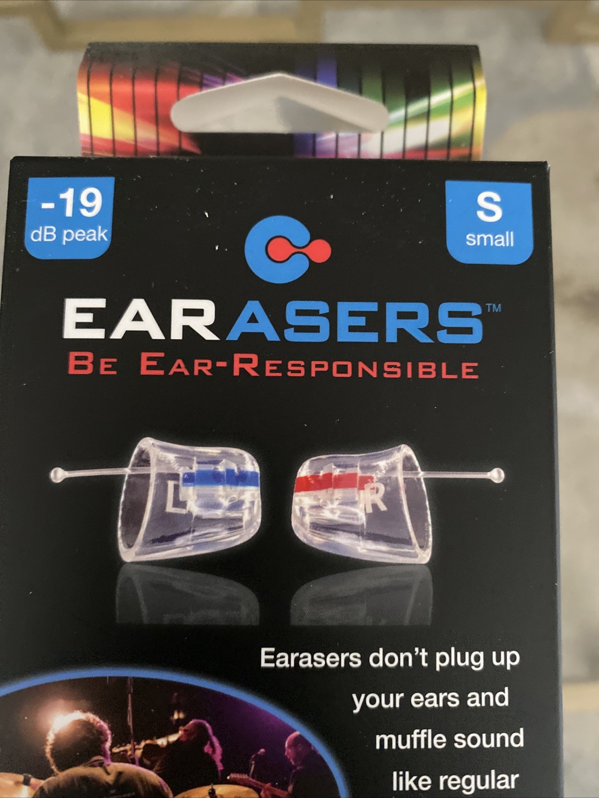 Earasers Musicians Plugs for Musicians and Concert goers - Small