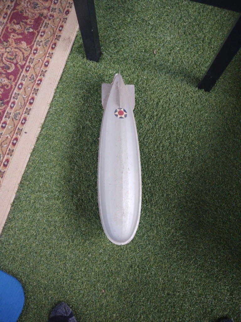 RARE 1930s Steelcraft akron graf zeppelin blimp airship pressed steel pull toy