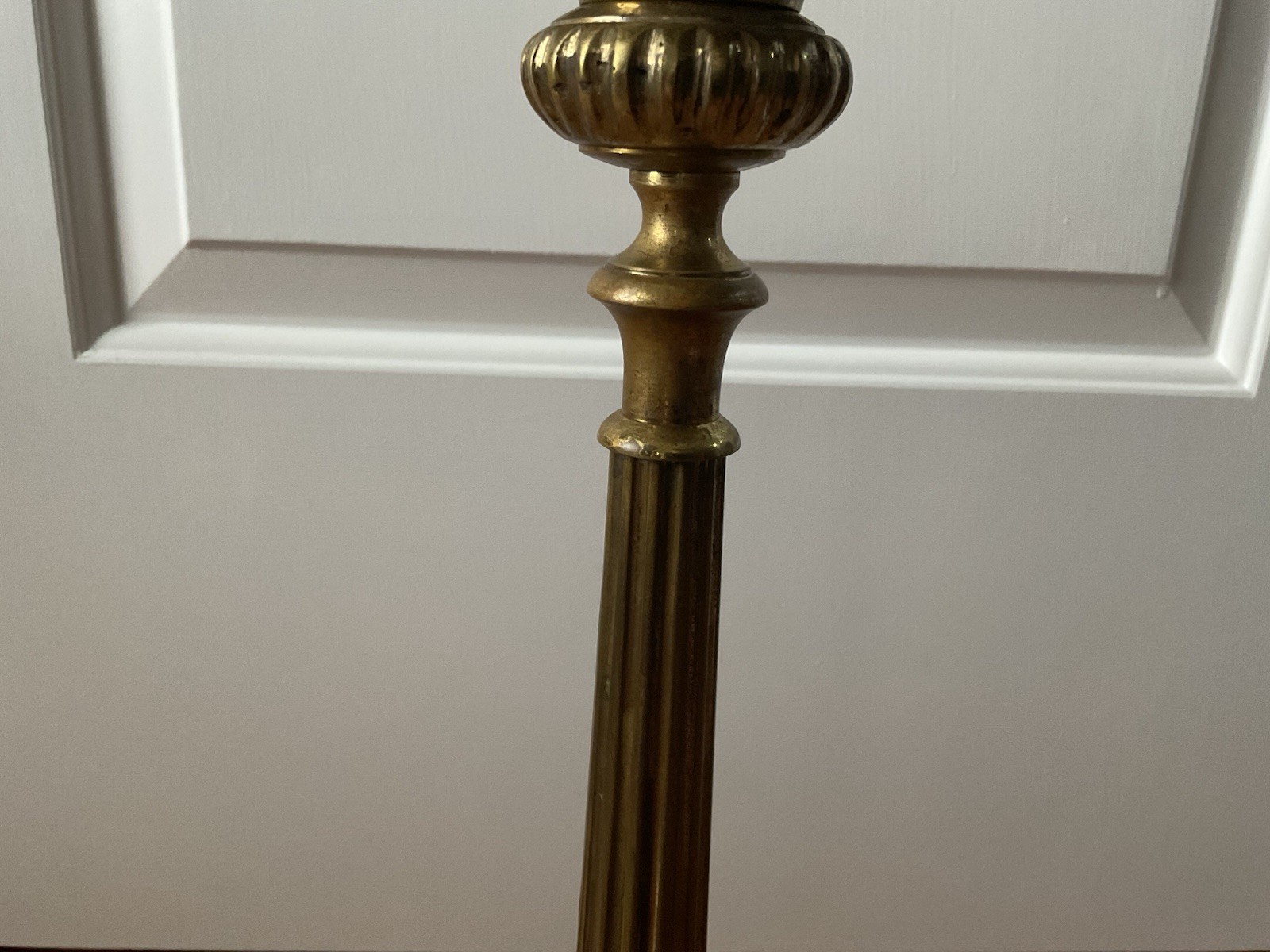 PAIR OF BRASS 16" JMJ HOLY FAMILY ALTAR CANDLE STICKS -175- (CHALICE CO.)