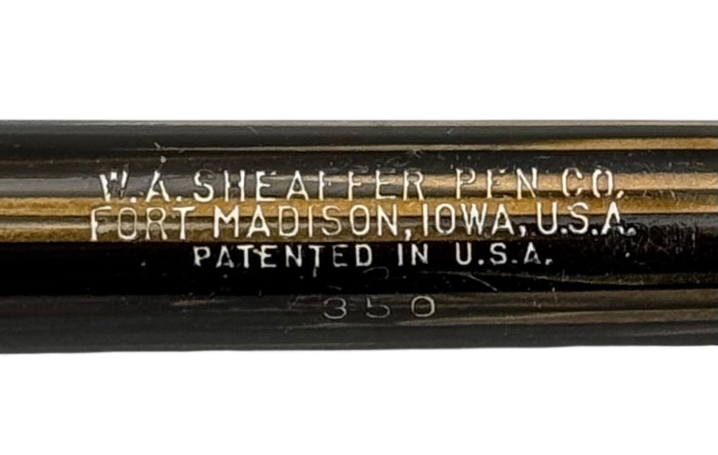 Vintage Sheaffer White Dot Balance Fountain Pen Golden Brown Striped Restored