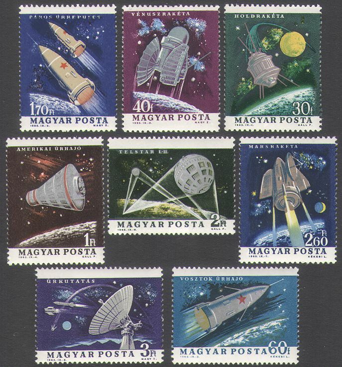 Hungary 1963 Space/Rockets/Satellites/Science/Research/Transport 8v set (n34949)