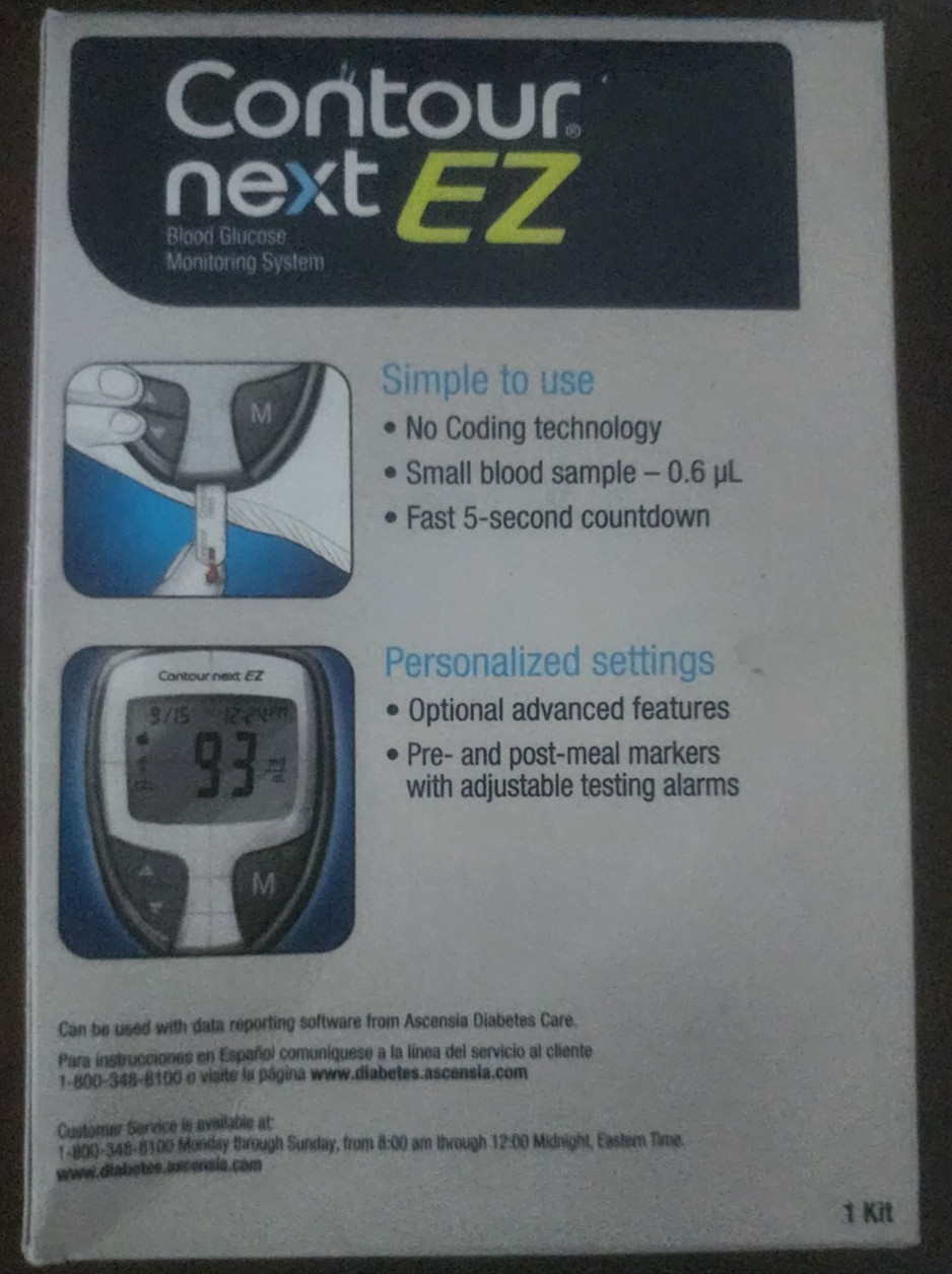 Bayer Contour Next Ez Blood Glucose Monitoring Kit New