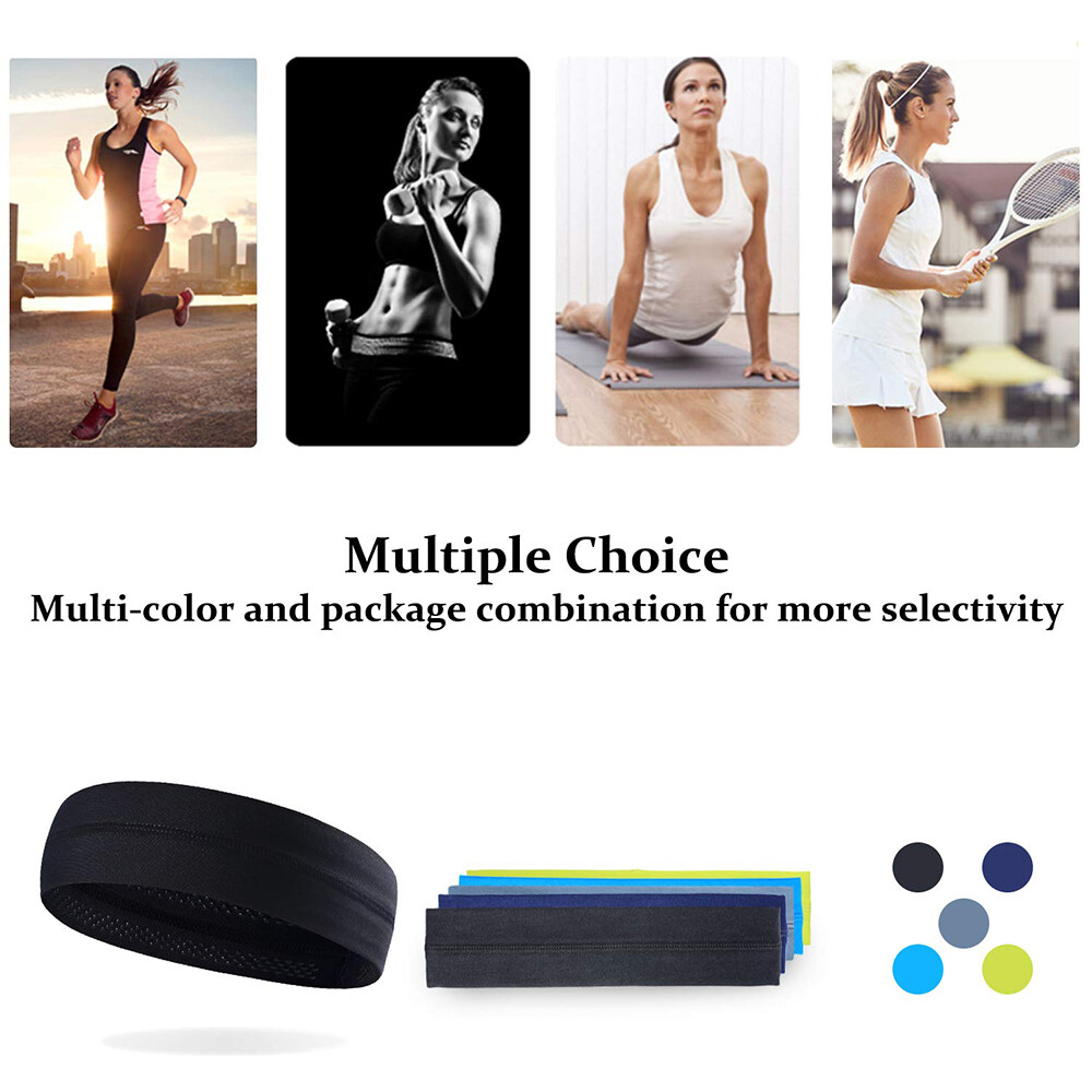 Sweatbands Sports Headband for Men Moisture Wicking Hairband Athletic Headbands