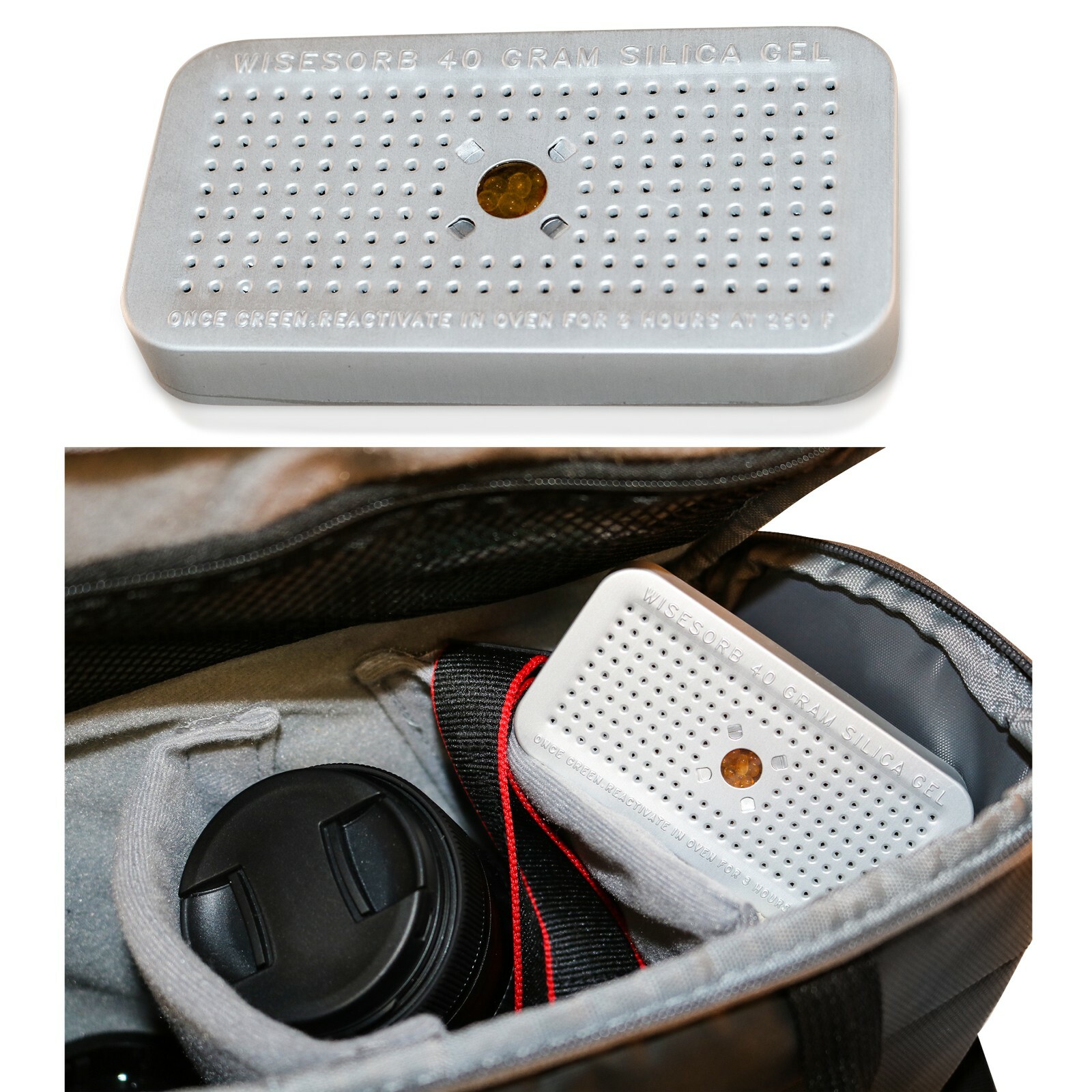 40Gram Silica Gel Canister Reusable Indicating Desiccant Dehumidifier 5 Pack