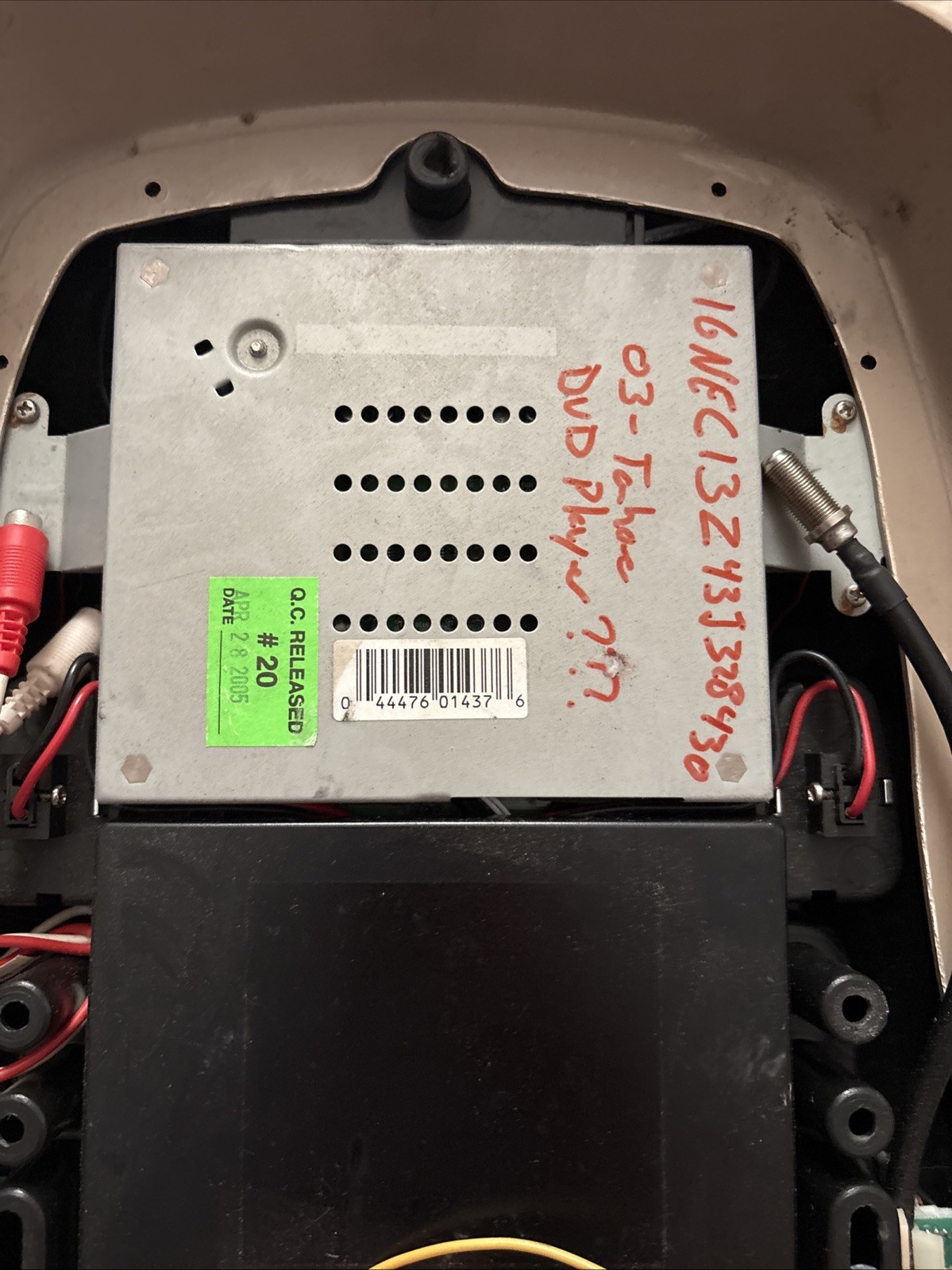 99-06 2003 Tahoe Audiovox 10.1" Overhead Monitor Ready, DVD Ent. System