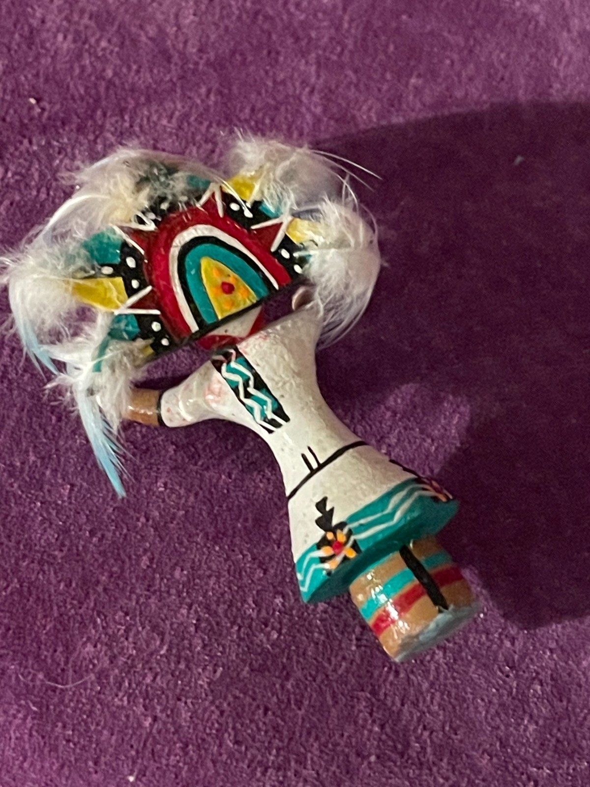 MINIATURE-KACHINA-APACHE GAAN DANCER-NATIVE AMERICAN-TINY FINE DETAILS-1.75"