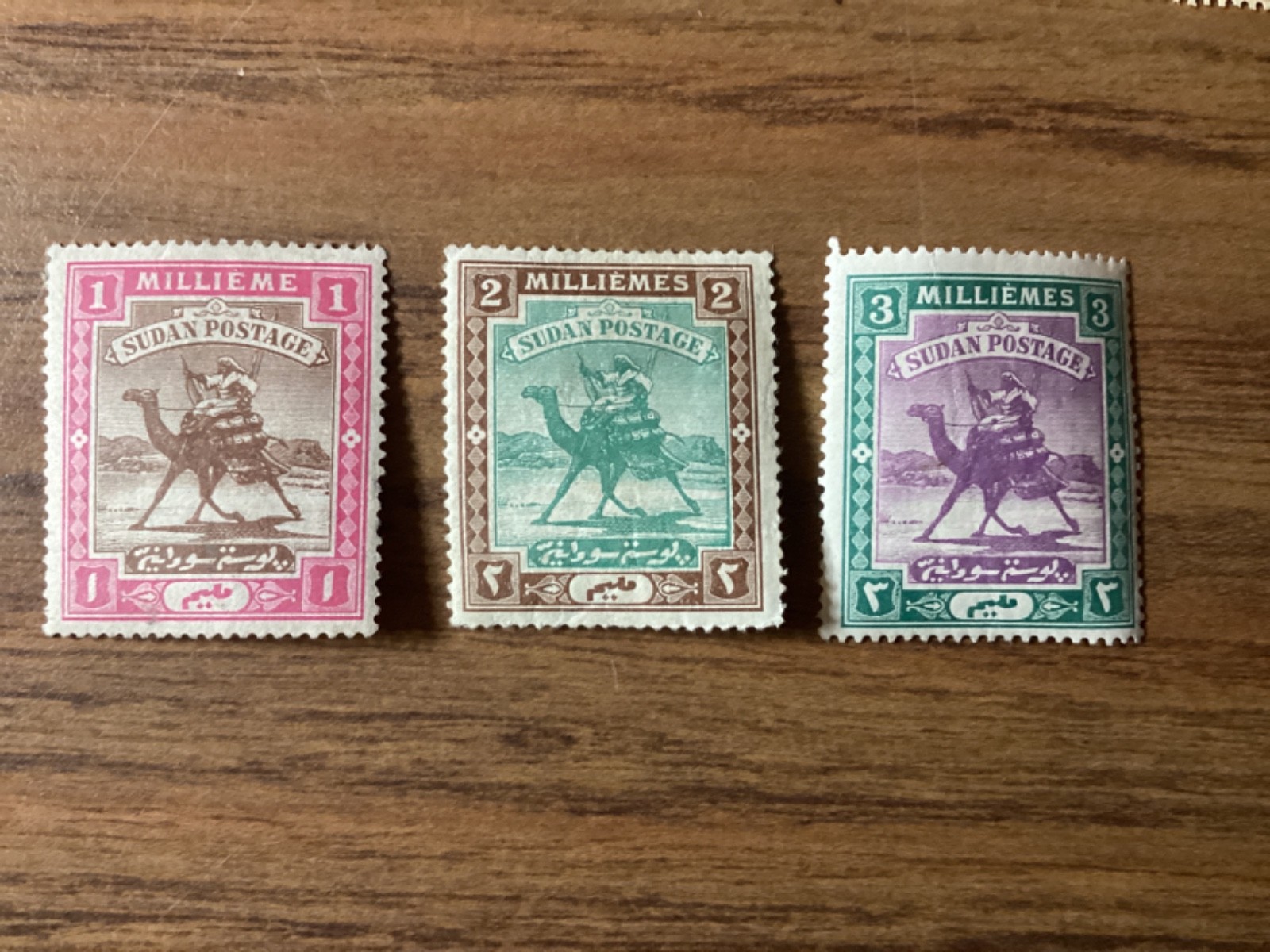 Sudan Stamps 1921 #17 18 19 Camel Postman MH OG