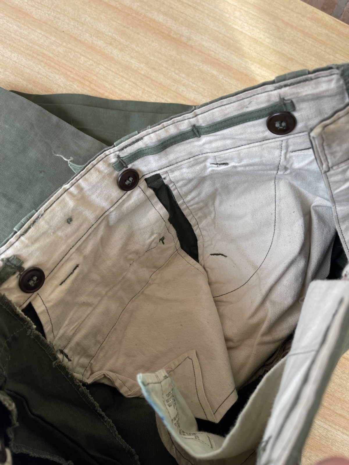 US Korean War M-1945 Field Combat Trousers. NOT M-1951. 30x30. Scarce.