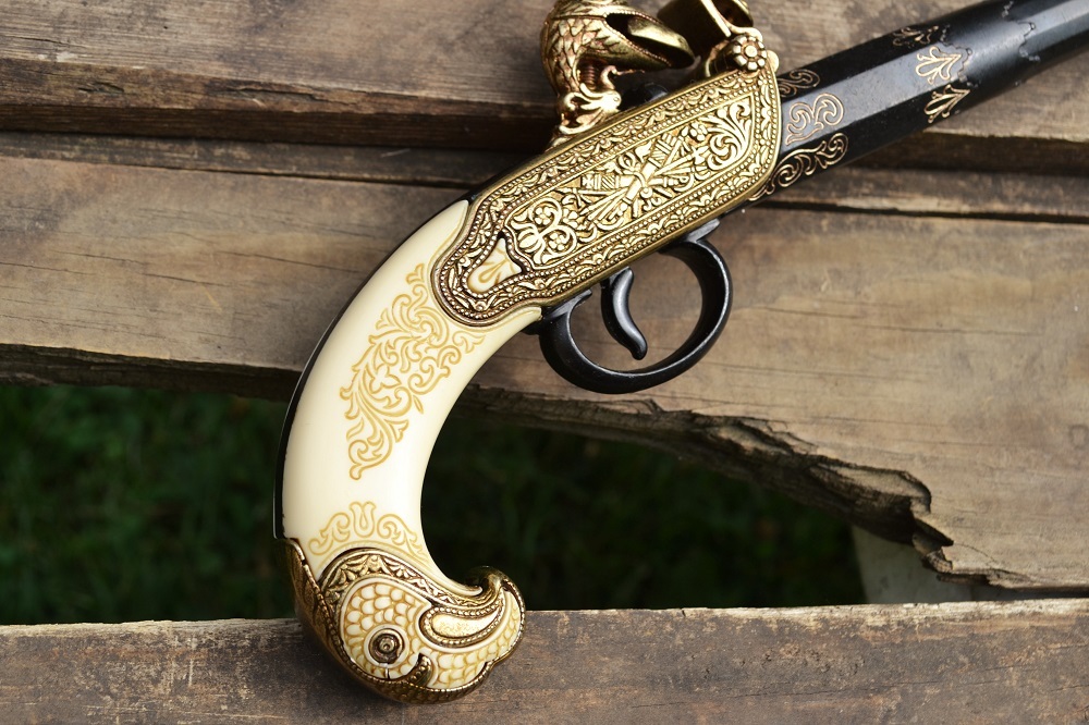 Russian 18th Century Flintlock Pistol - Tula Russia - Colonial - Denix Replica
