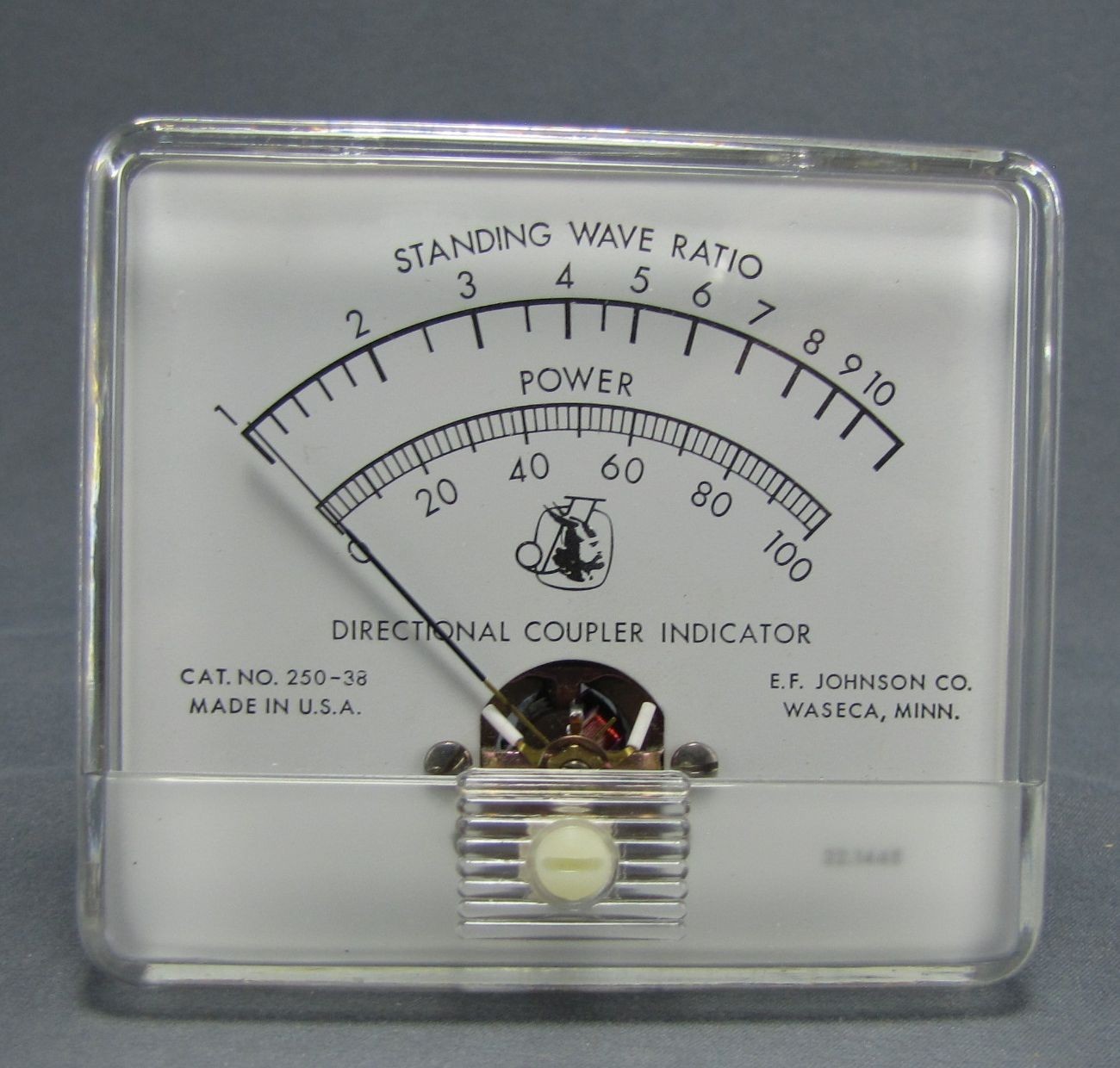 E. F. JOHNSON PANEL METER-SWR/STANDING WAVE RATIO-HAM-AMATEUR RADIO -VTG  76.8