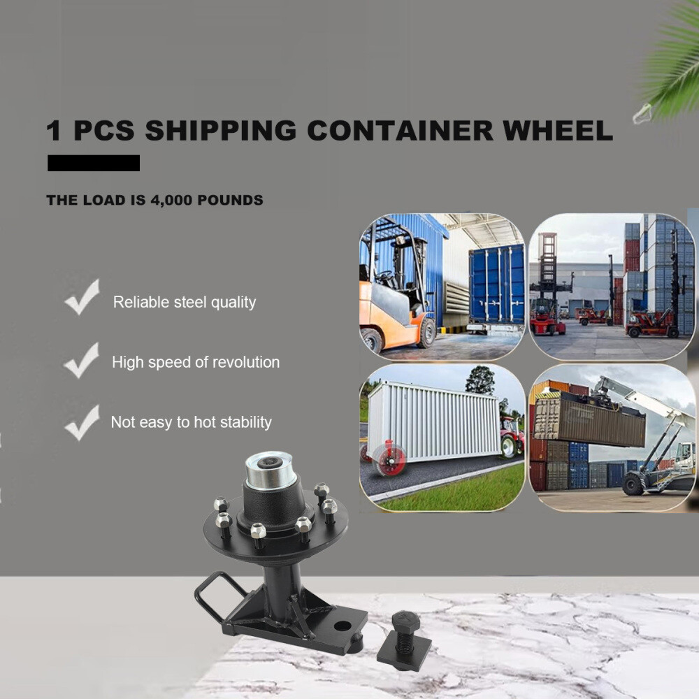 Heavy-Duty Shipping Container Axles Wheels Kit w/Bolt-on Spindle 8 x 6.5'' Lug