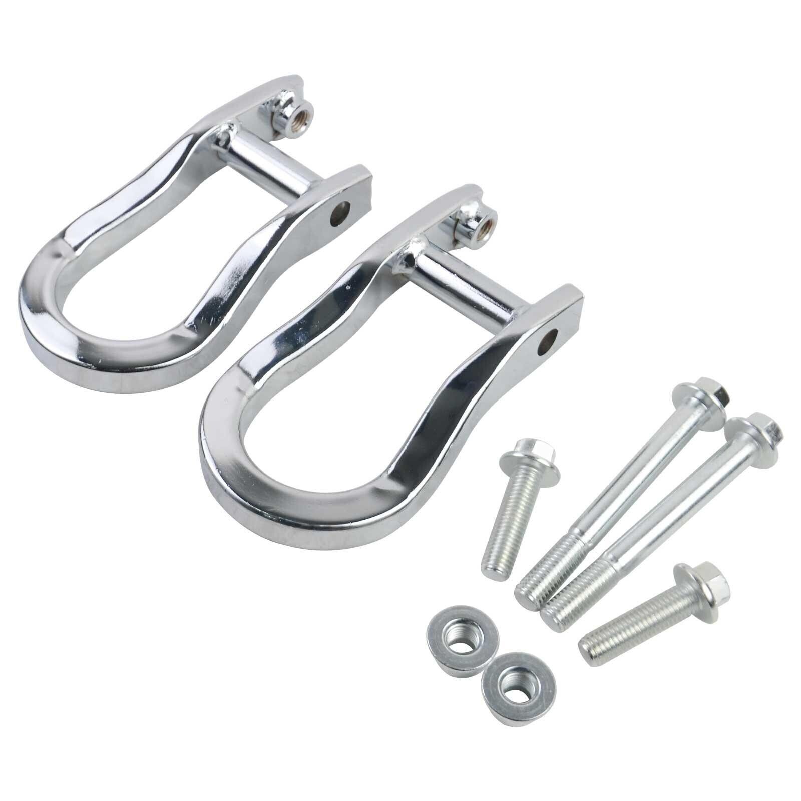 2pcs Chrome Tow Hooks for 2007-2019 Chevrolet GMC Silverado Sierra 1500 84072462