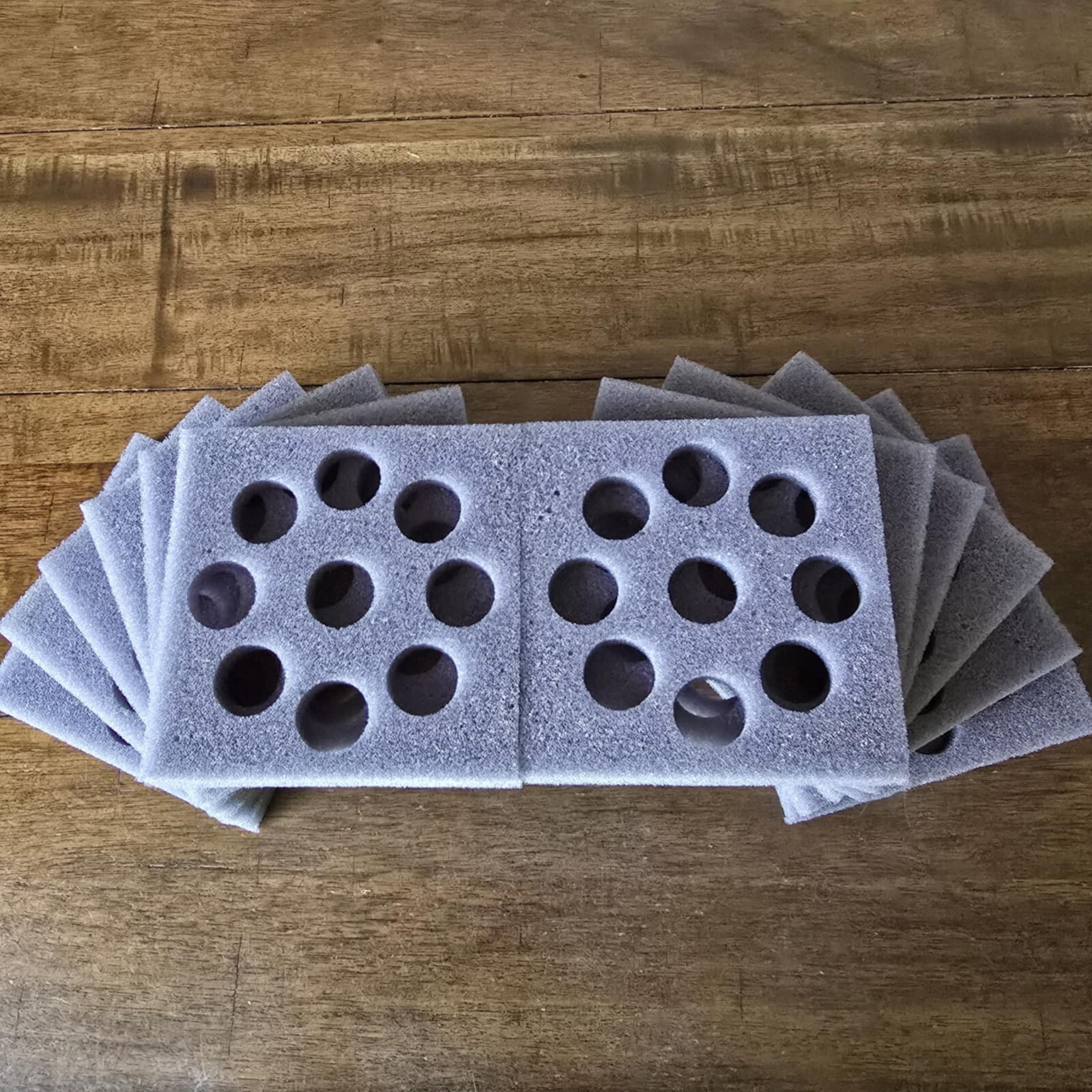 12 Pack Urethane Charcoal Grey Marble Foam Inserts - S12