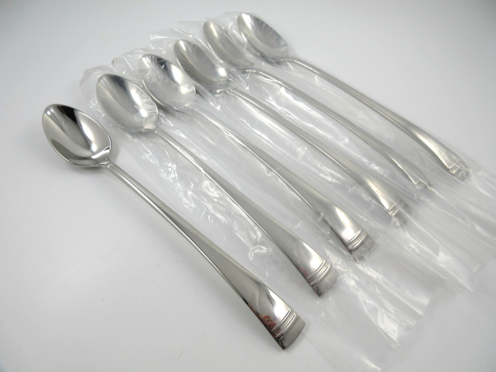 Lenox URBANE 6 Iced Tea Spoons Glossy 18/10 Stainless Steel Flatware