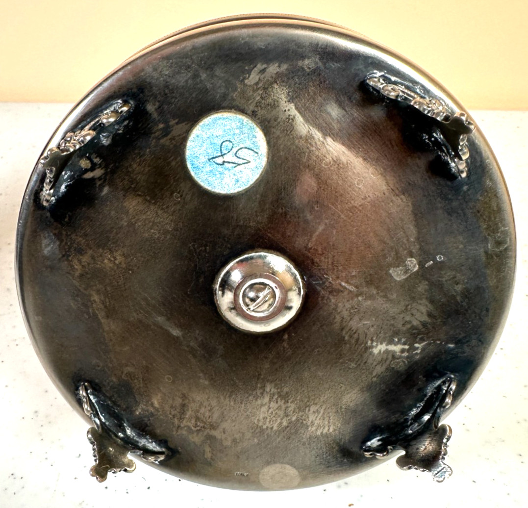 Vintage Victorian Silverplate 5 Piece Cut Glass Cruet Condiment Caddy