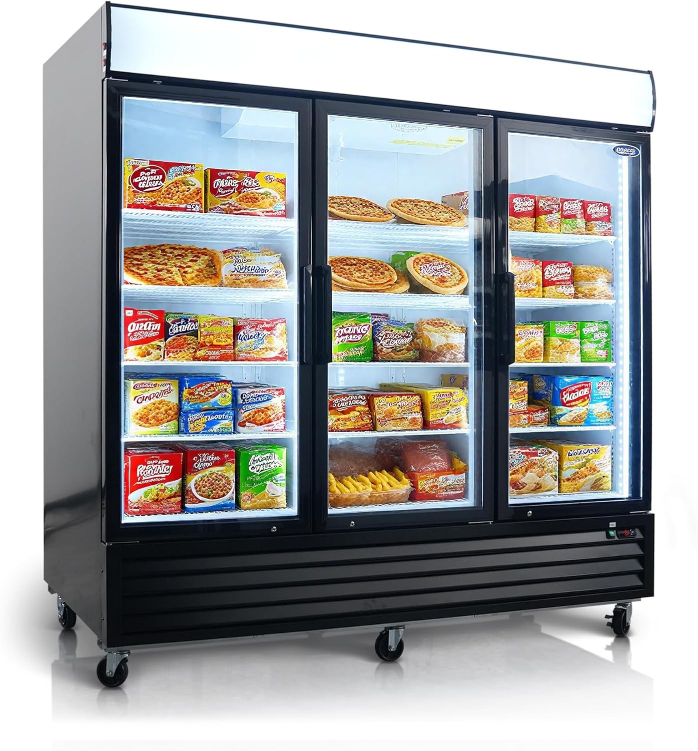 70 cu.ft Commercial Freezer Glass 3 Door Merchandiser Reach-In Display Freezer