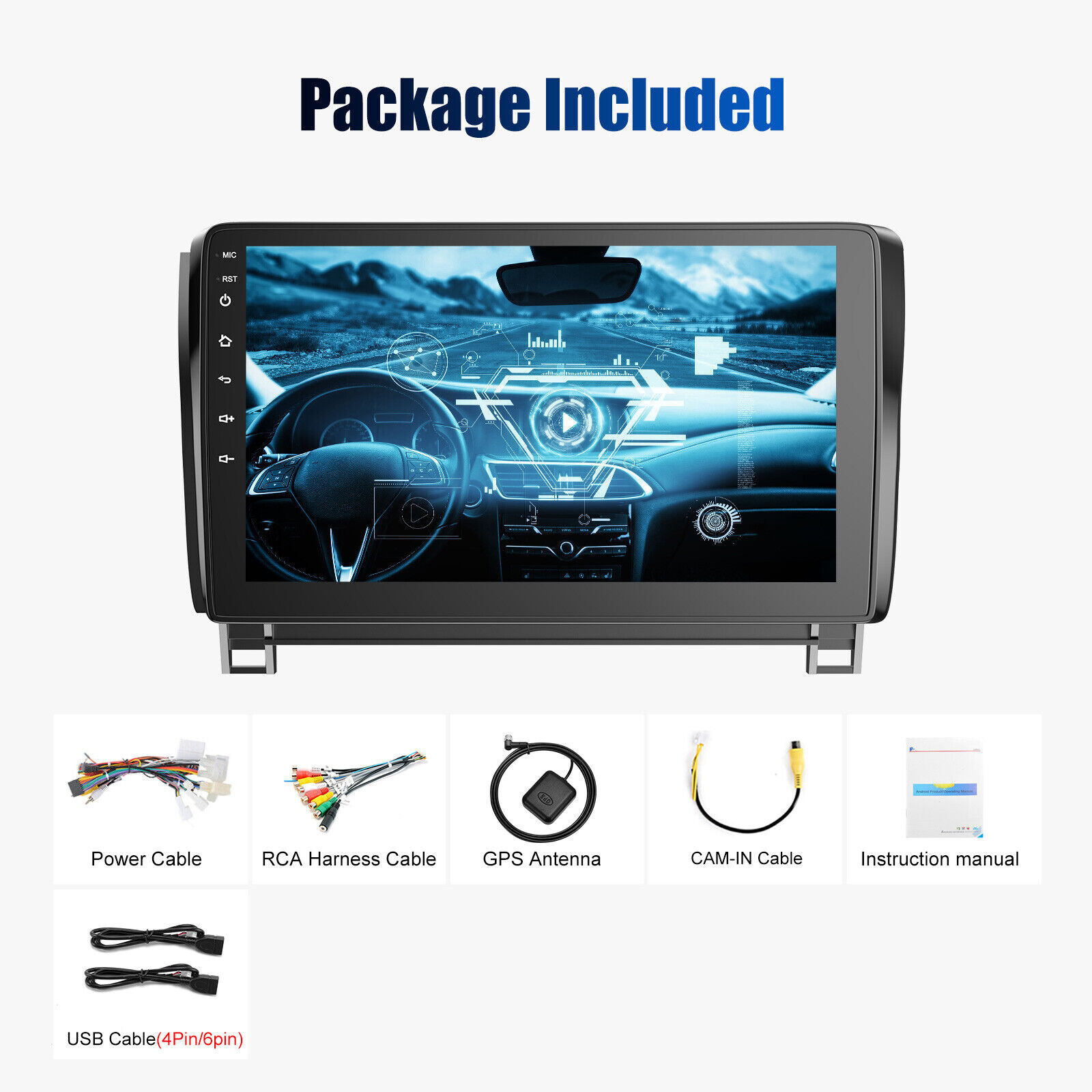 Apple Carplay Car Stereo GPS Radio For Toyota Tundra 2007-2013 Sequoia 2008-2019