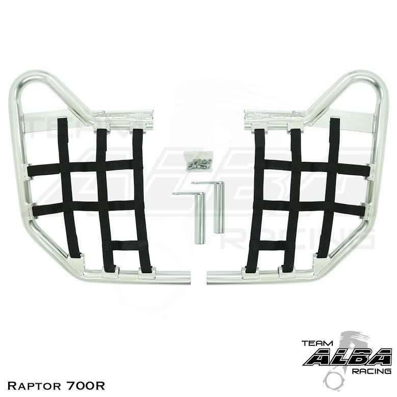 Yamaha Raptor 700  Nerf Bars   Alba Racing    Silver Black 197 T1 SB