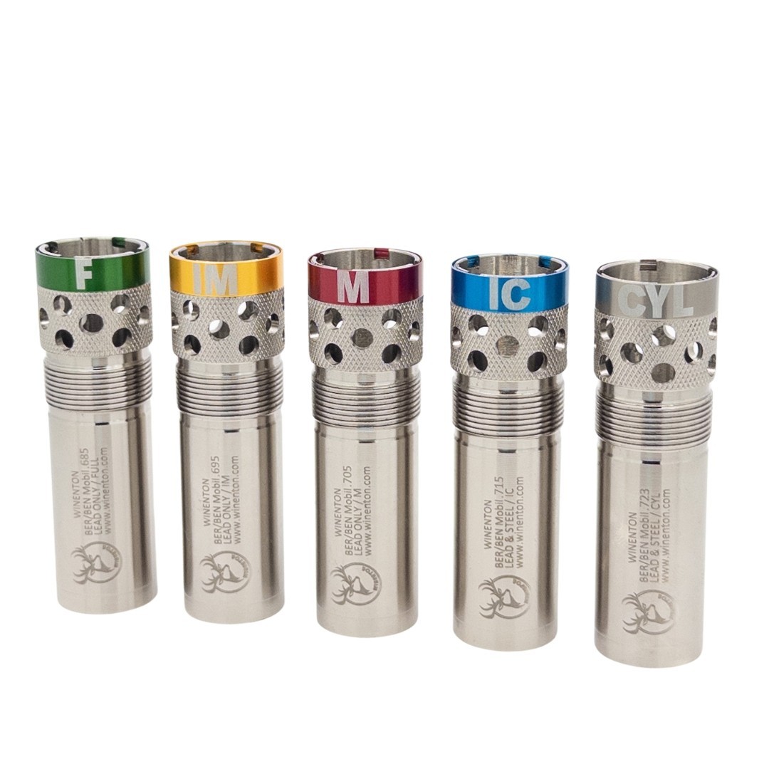 Beretta/Benelli Mobil Compatible Ported Extended Choke Set 12ga Silver/Winenton™