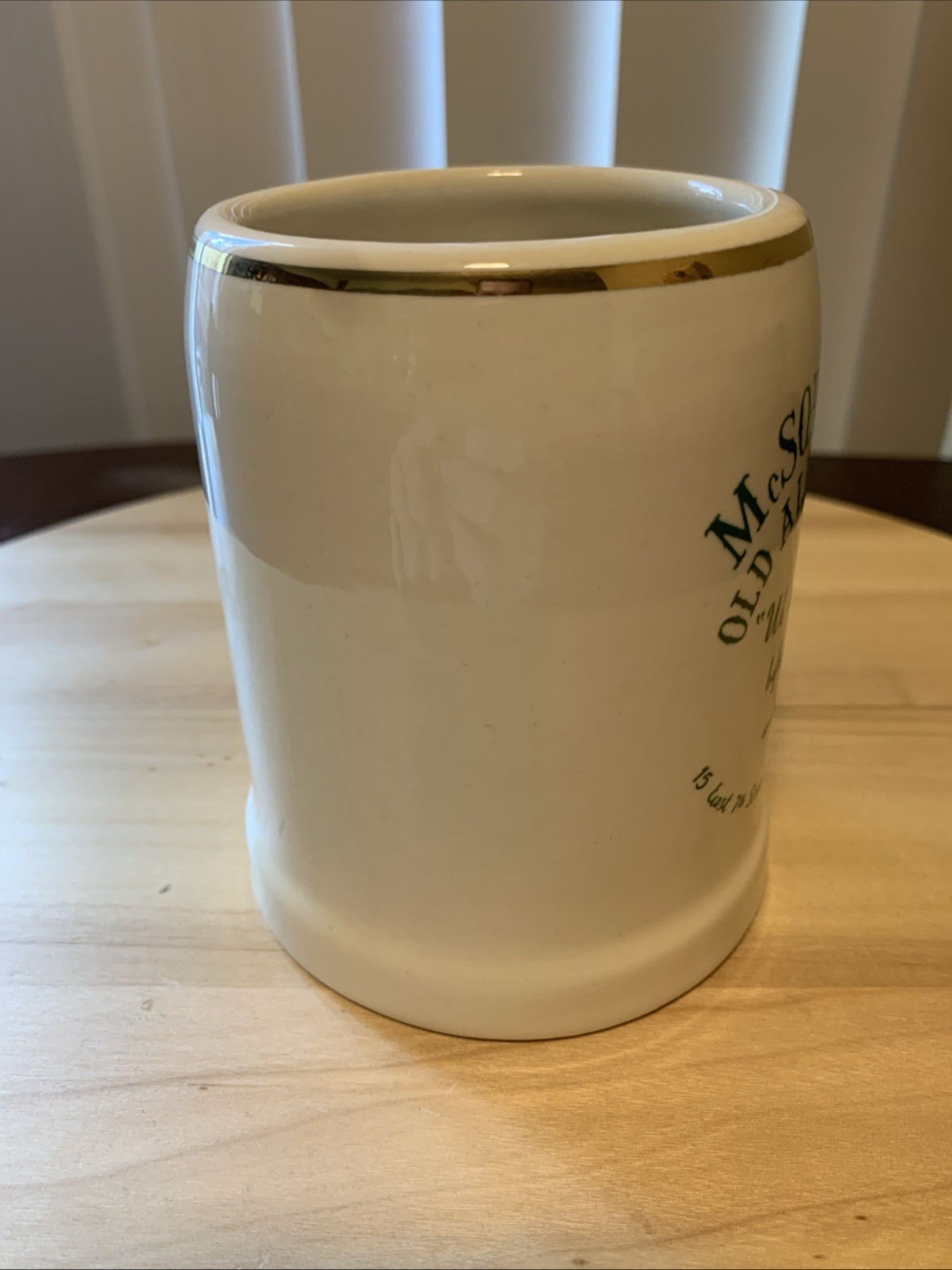 McSORLEY'S OLD ALE HOUSE New York City Beer Mug Stein McSorleys