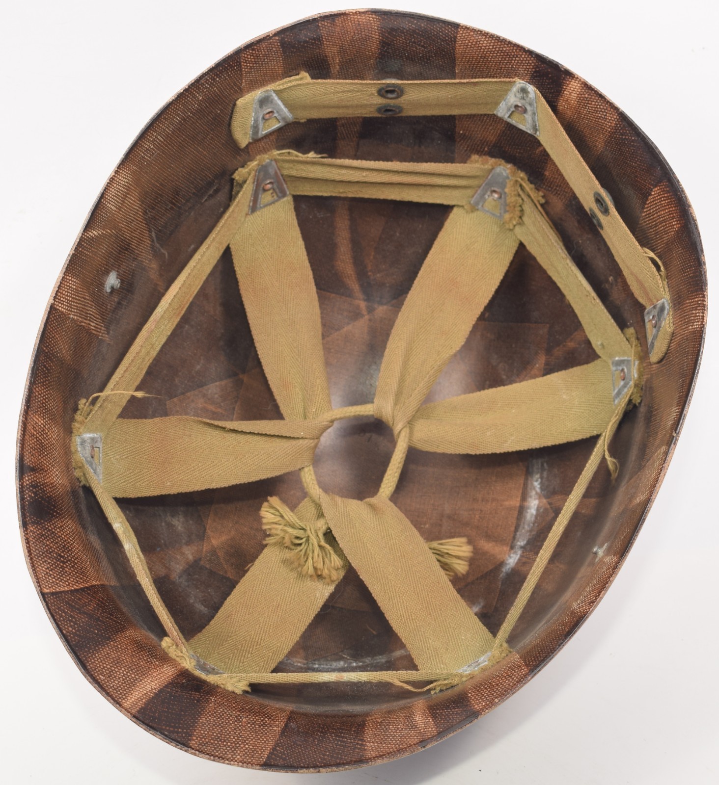 Original WWII US Military Westinghouse M1 Helmet Liner w/ Unpainted A-Washers